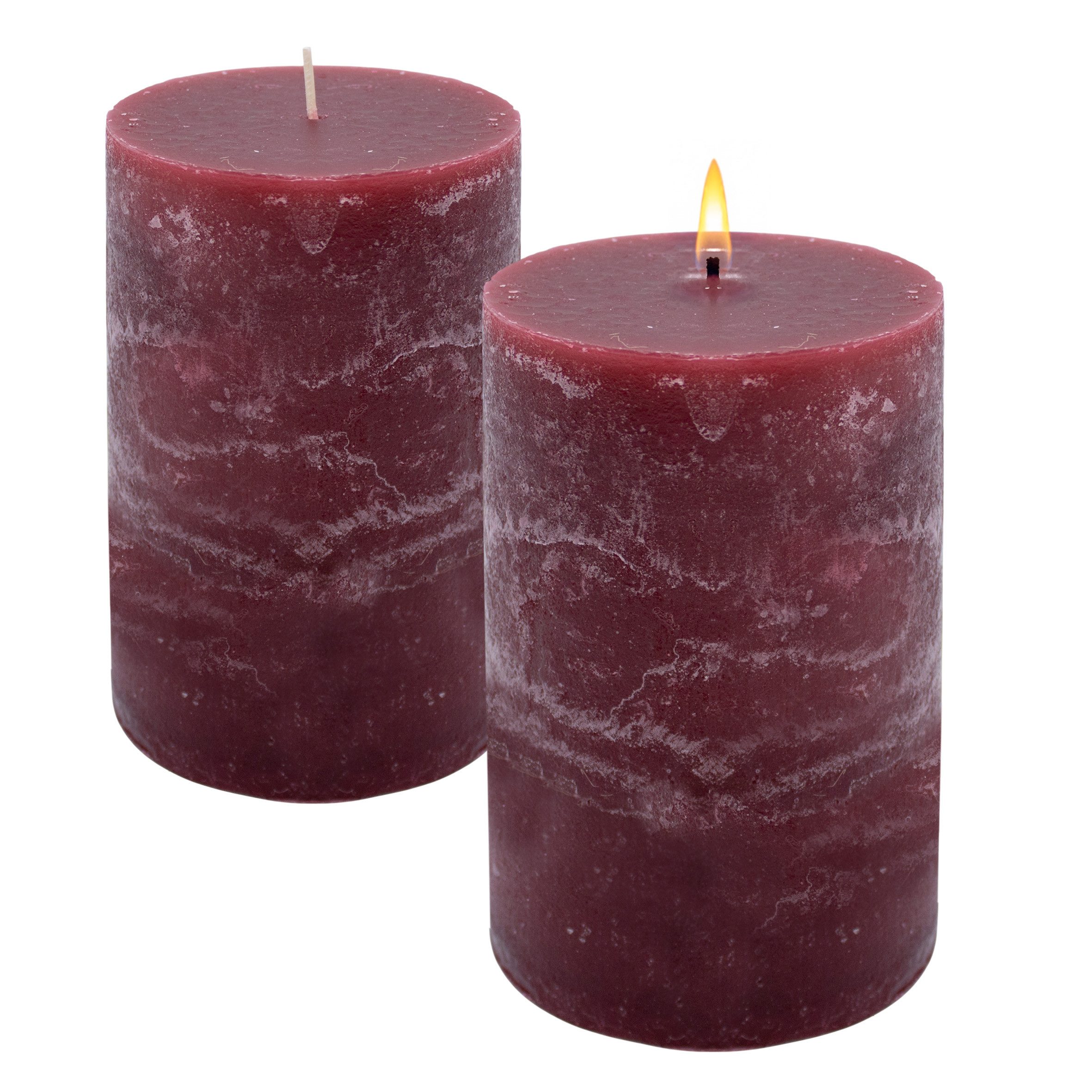 Spetebo Stumpenkerze XL Echtwachs Stumpenkerze rustikal günstig online kaufen