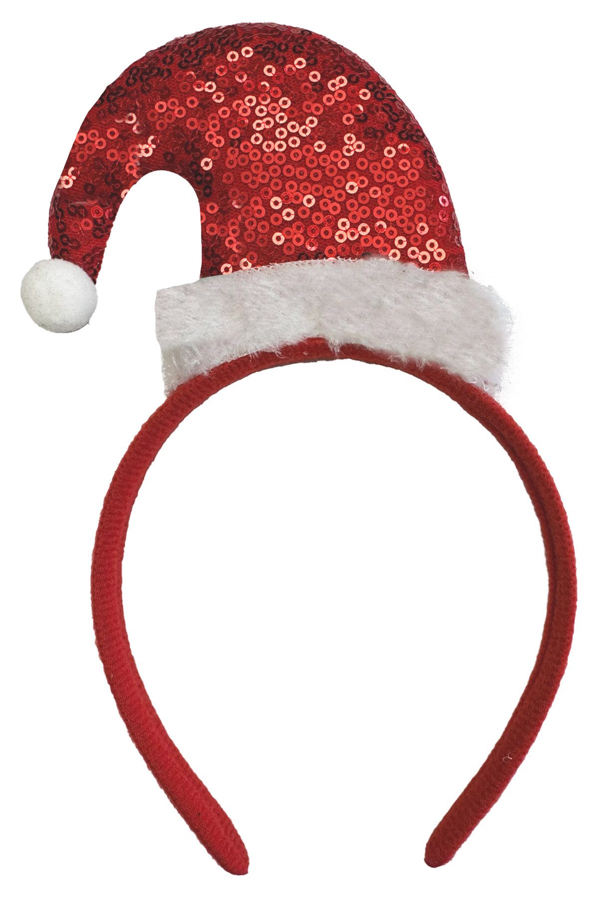 Das Kostümland Kostüm Nikolausmütze - Haarreif Weihnachtself 414027, Ro
