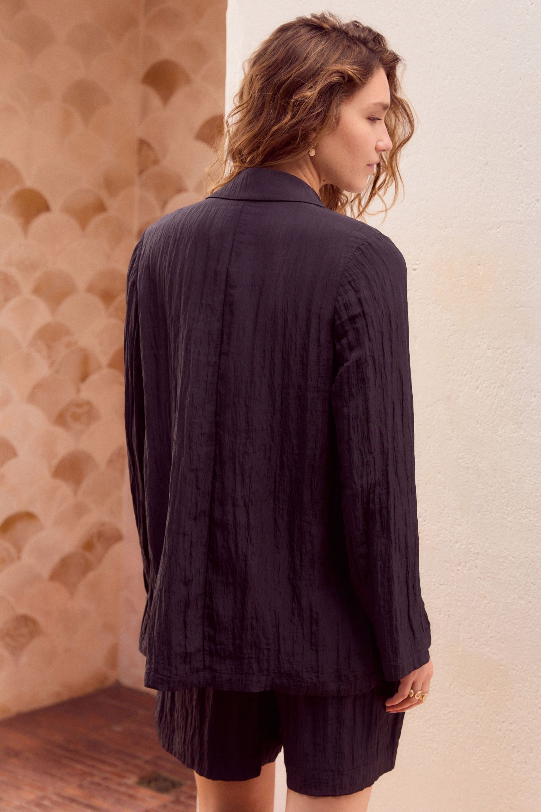 Next Jackenblazer Legerer Blazer mit strukturierter Oberfläche (1-tlg) günstig online kaufen