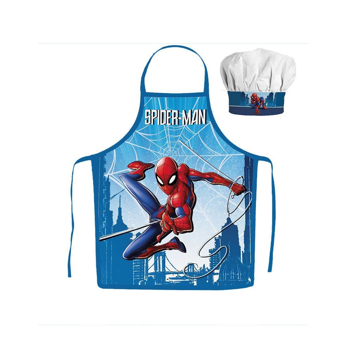 Spiderman Kochschürze Spiderman Skyline Kinder Schürzenset 2-teilig
