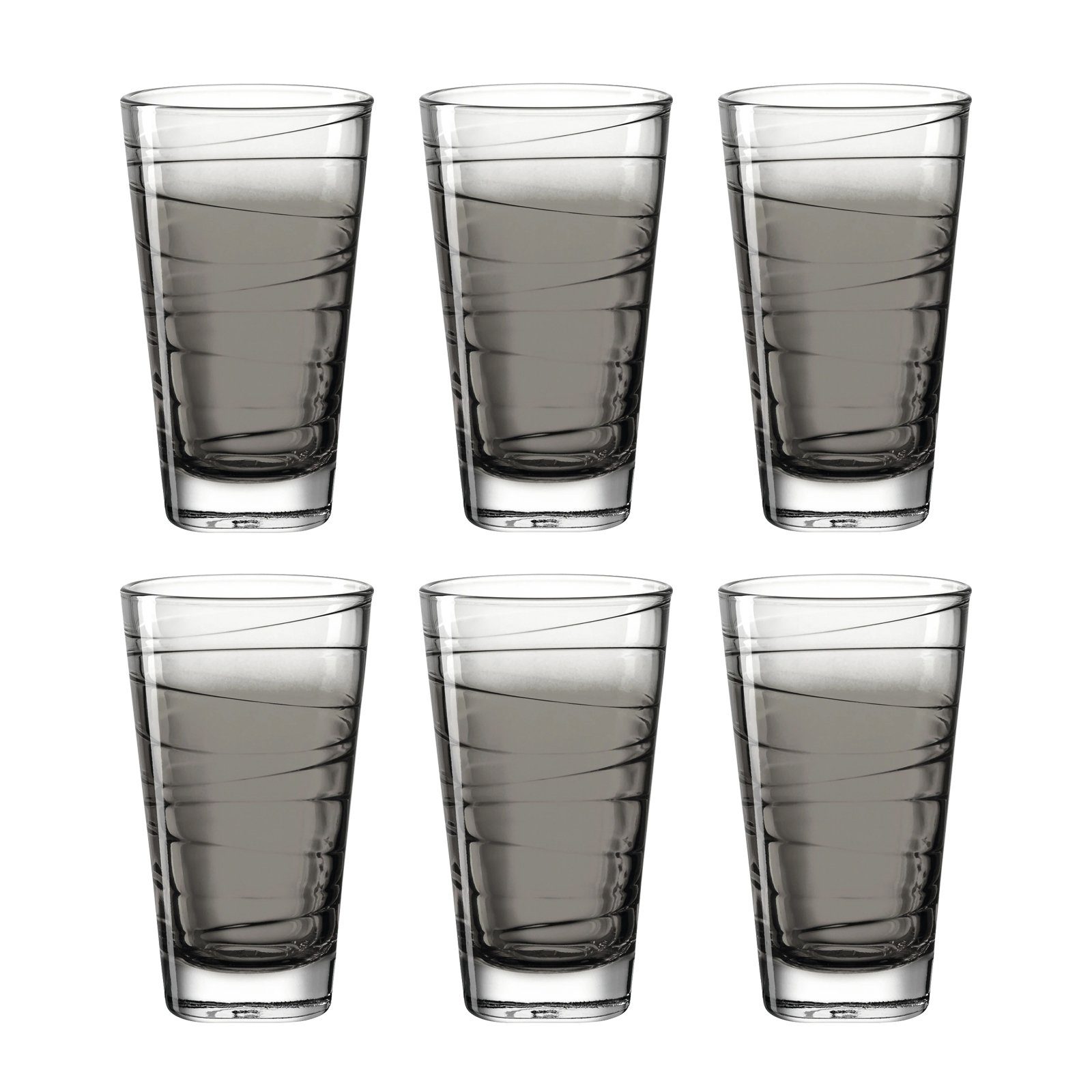 LEONARDO Gläser-Set Trinkglas 280 ml, 6er Vario, Glas, Trinkglas Saftglas Wasserglas