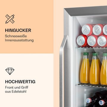 Klarstein Getränkekühlschrank HEA-BeersafeXXL-Crys 10039424, 83 cm hoch, 47.5 cm breit, Bierkühlschrank Getränkekühlschrank Flaschenkühlschrank mit Glastür