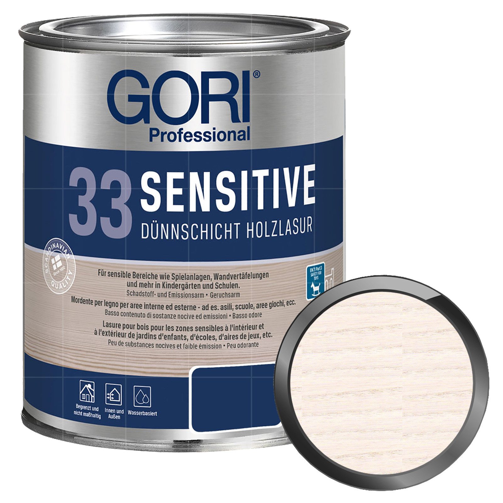Holzschutzlasur 33 Sensitive - 0.75 Ltr