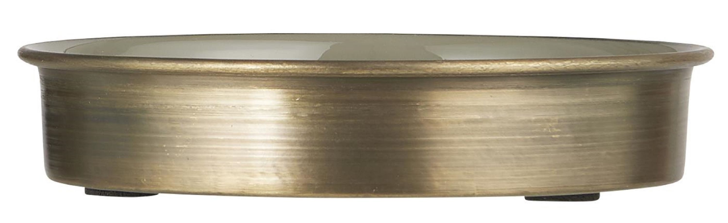 Ib Laursen Teelichthalter IB Laursen Kerzen Untersetzer schwarz Ø 14 rund Metall gold grau (1 x Kerzentablett)