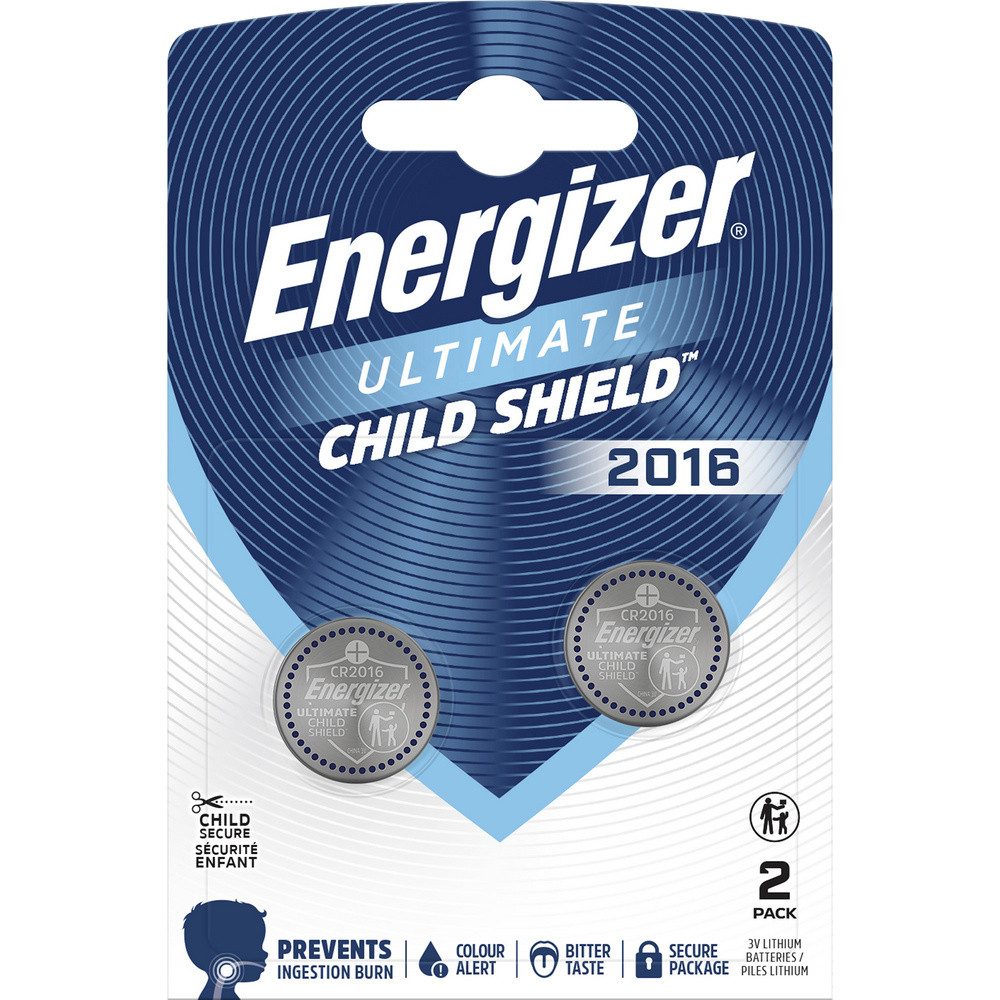 Energizer Energizer Knopfzelle CR2016 3 V 2 St. 90 mAh Lithium Ultimate Child Sh Knopfzelle