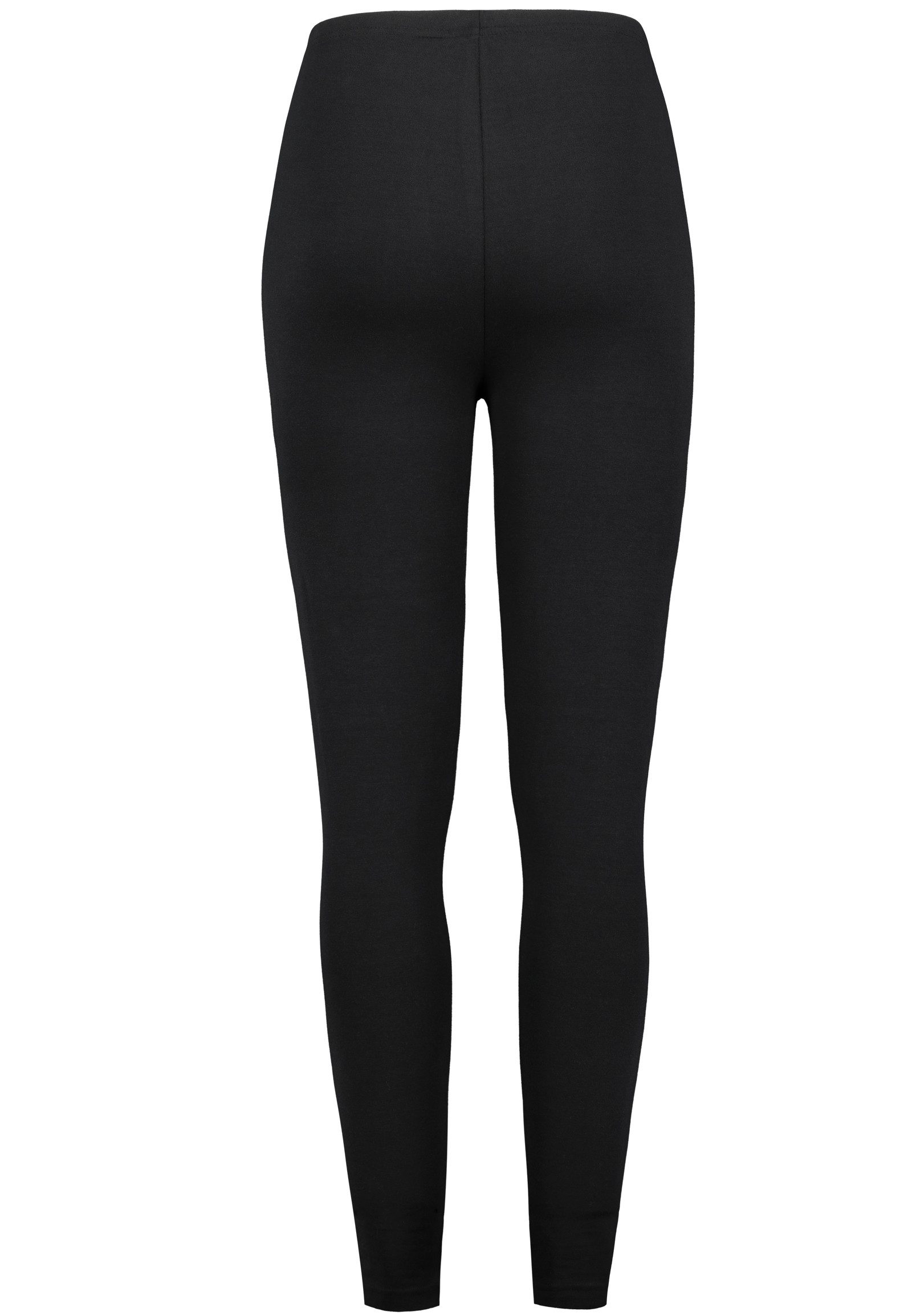 SUBLEVEL Leggings 3er-Pack hoher Bund elastisch für Damen (3-tlg) Baumwolle Skinny fit unifarben elastisch durchgehend