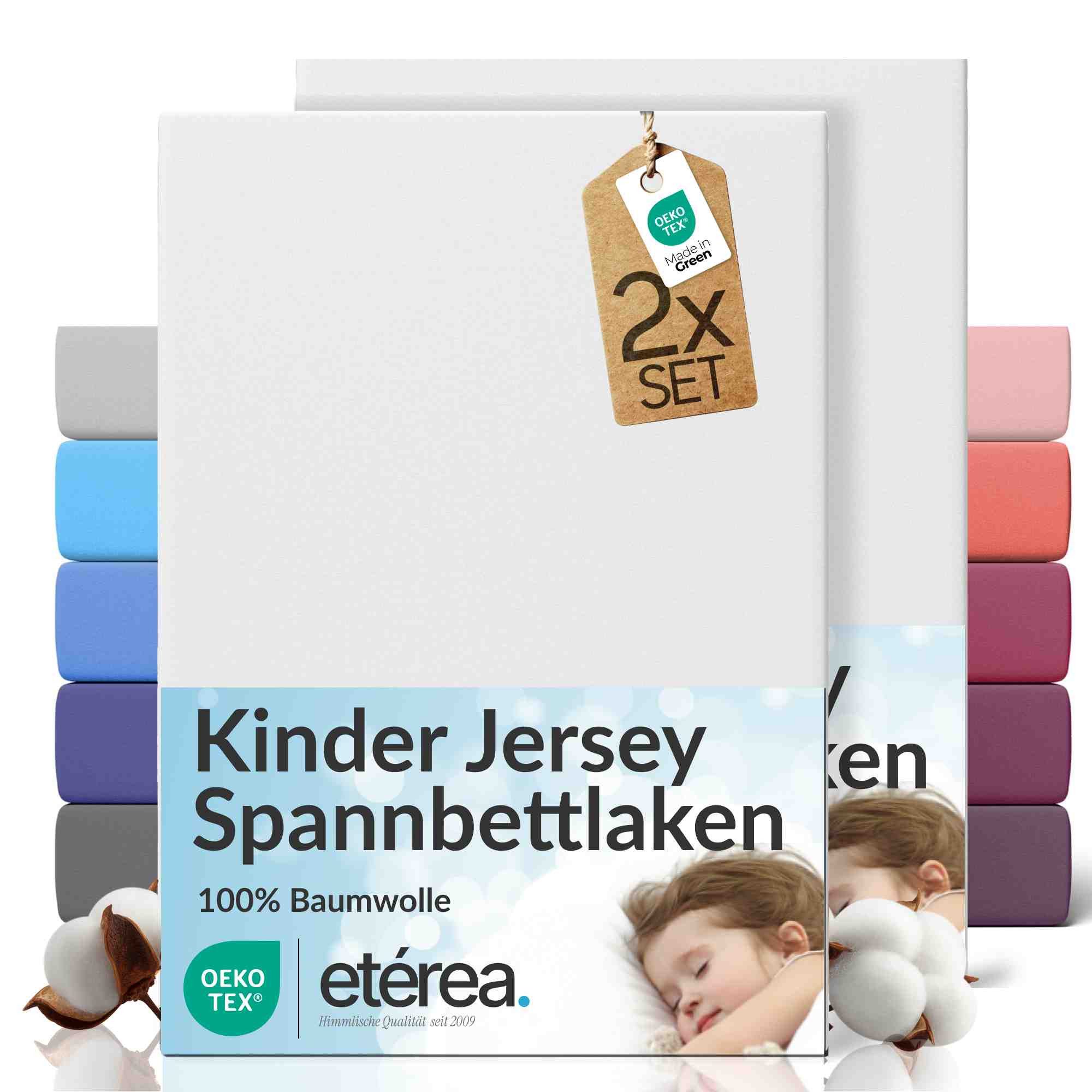 etérea Himmlische Qualität Spannbettlaken etérea Comfort Jersey 2er Set Spannbettlaken, Jersey, Gummizug: rundum, (2 Stück)