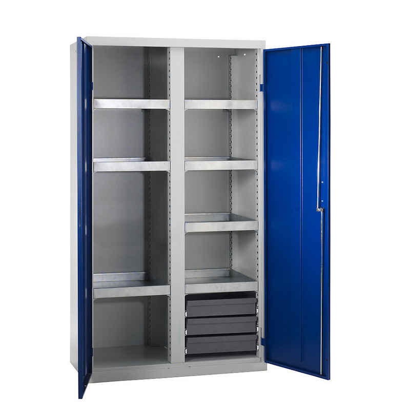 kaiserkraft Mehrzweckschrank BxTxH 1000 x 500 x 1800 mm enzianblau