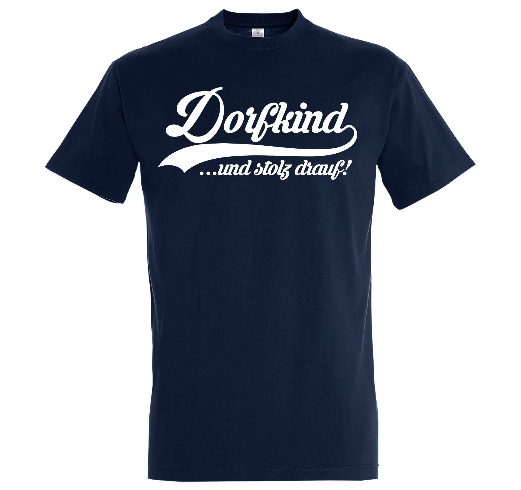 T-Shirt Youth Dorfkind Designz Navyblau Herren lustigem Spruch mit Print-Shirt