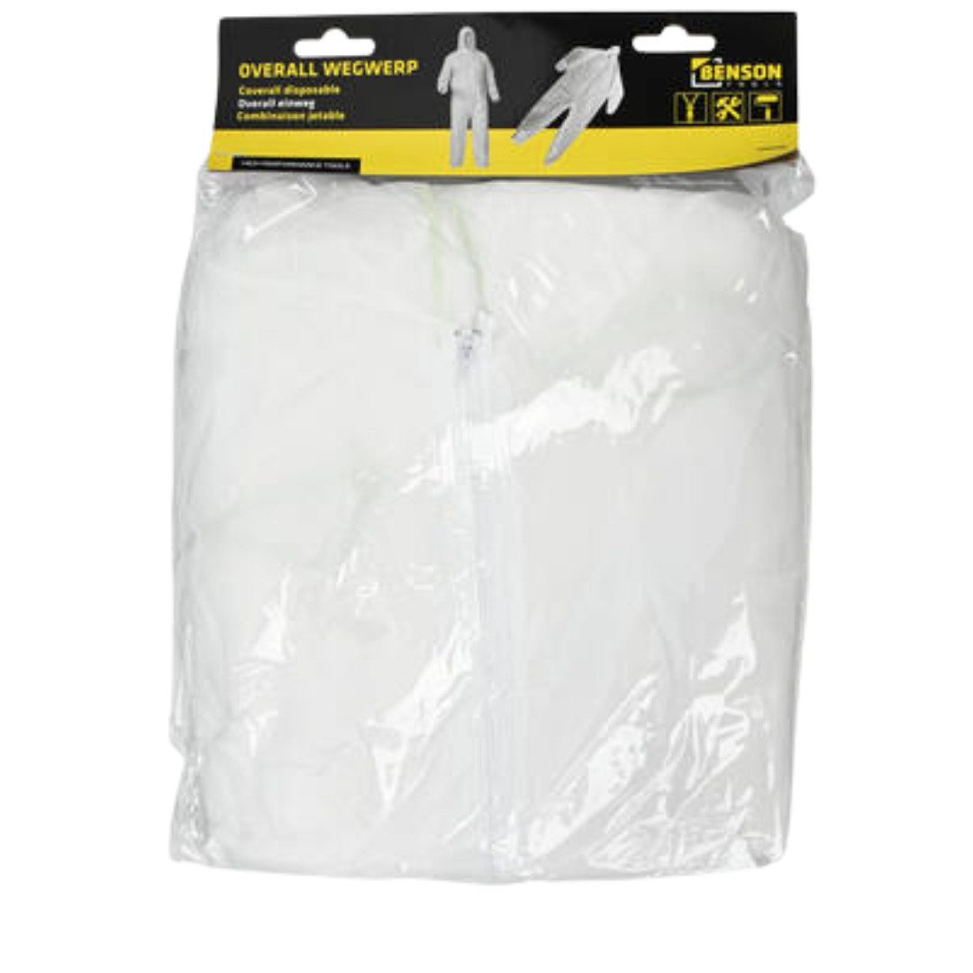 RACEL Arbeitsoverall Einwegoverall Schutzanzug Maler Lackierer weiß atmungsaktiv M‑XL (1-tlg) Leicht, atmungsaktiv