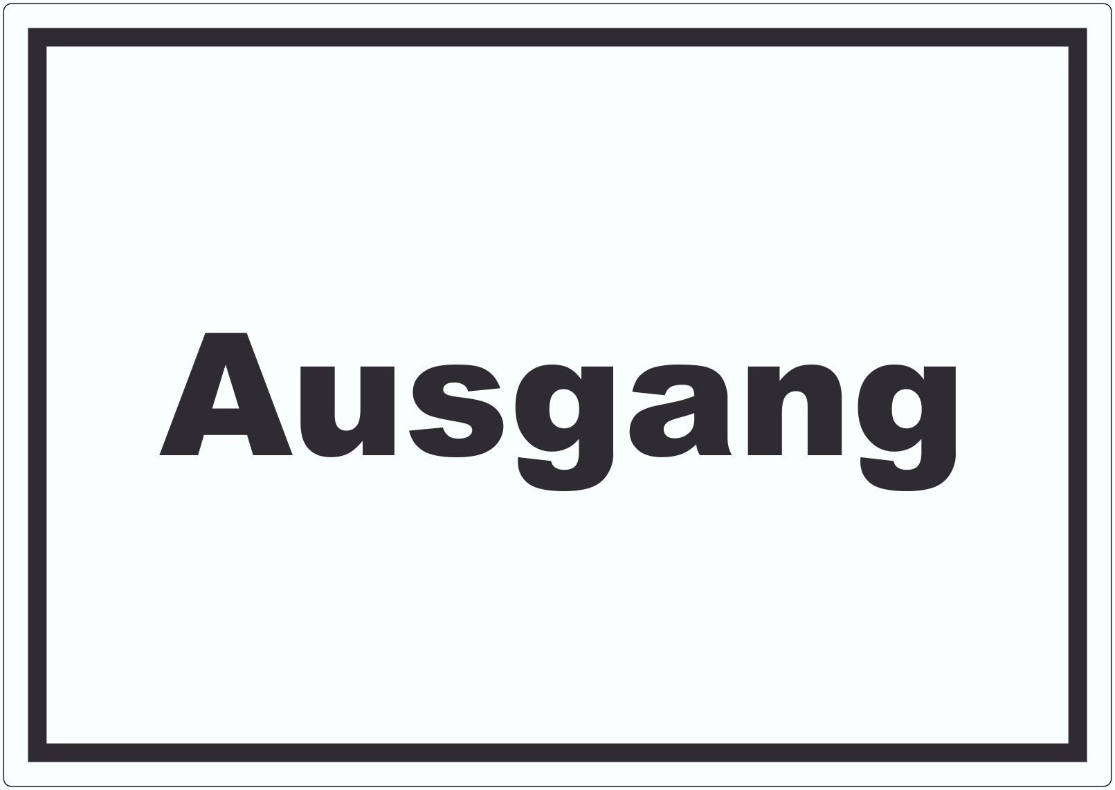 HB-Druck Aufkleber Ausgang Aufkleber mit Text Exit Schluss waagerecht, wetterfest, UV-beständig, kratzfest