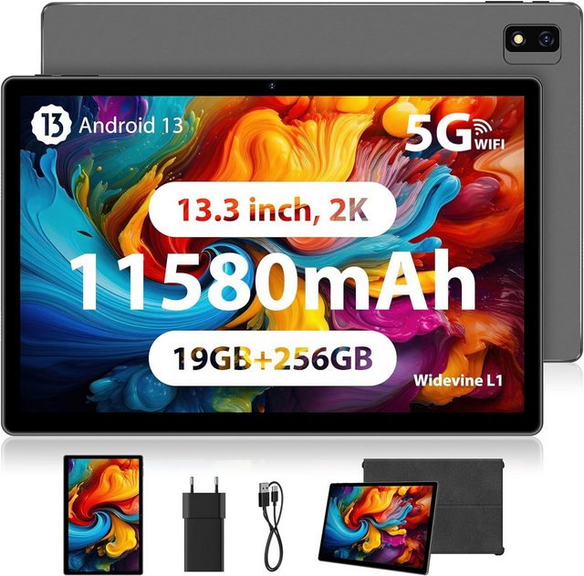 PIXPEAK 2K 19GB RAM, 256GB ROM (2TB erweiterbar) Tablet (13,3