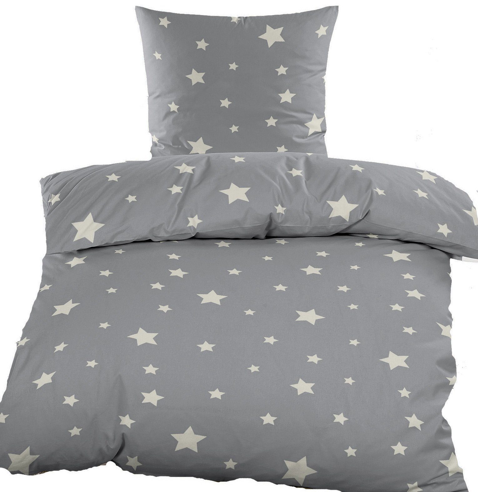 KH-Haushaltshandel Bettwäsche Biber Winter Bettwäsche 135 x 200 + 80x80cm, günstig online kaufen