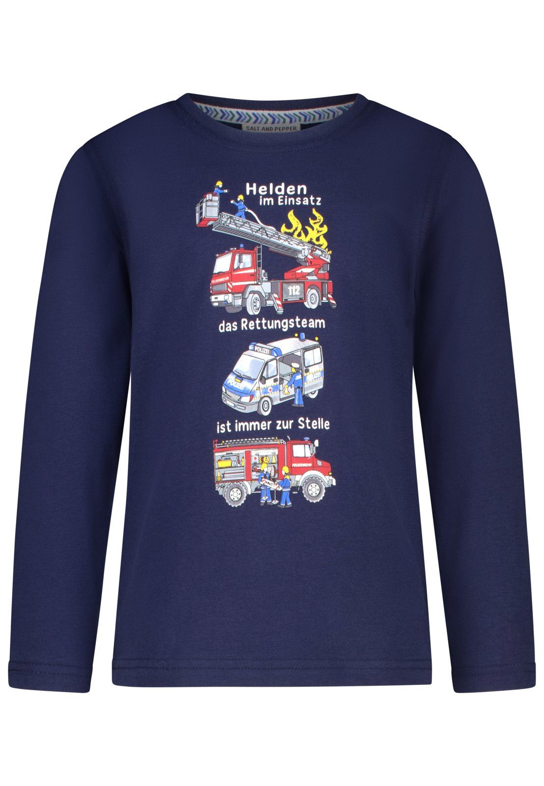 SALT AND PEPPER Langarmshirt Salt & Pepper Feuerwehr Langarmshirt (1-tlg)