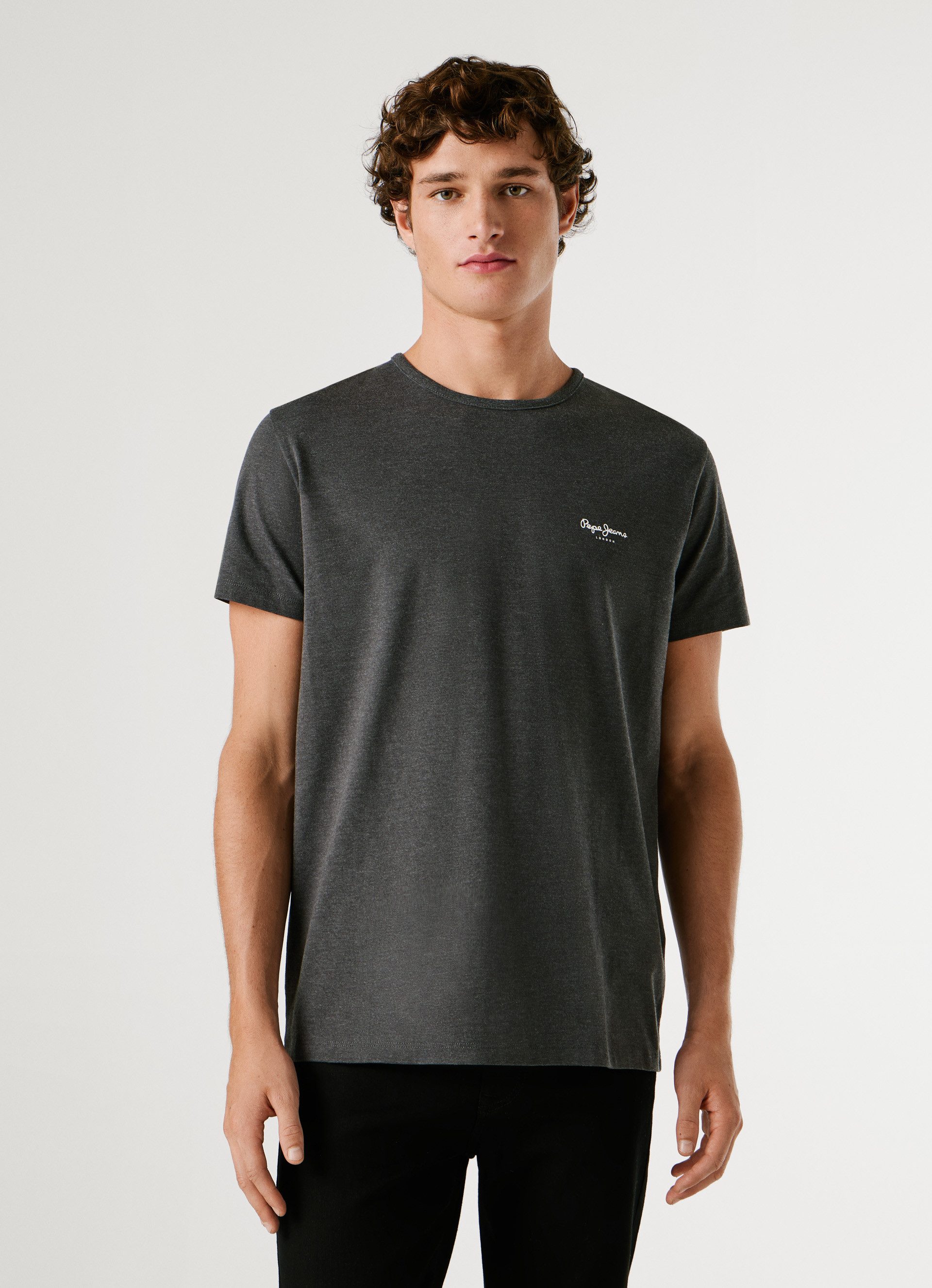 Pepe Jeans T-Shirt ORIGINAL BASIC 3N Rundhals mit kleinem Logodruck