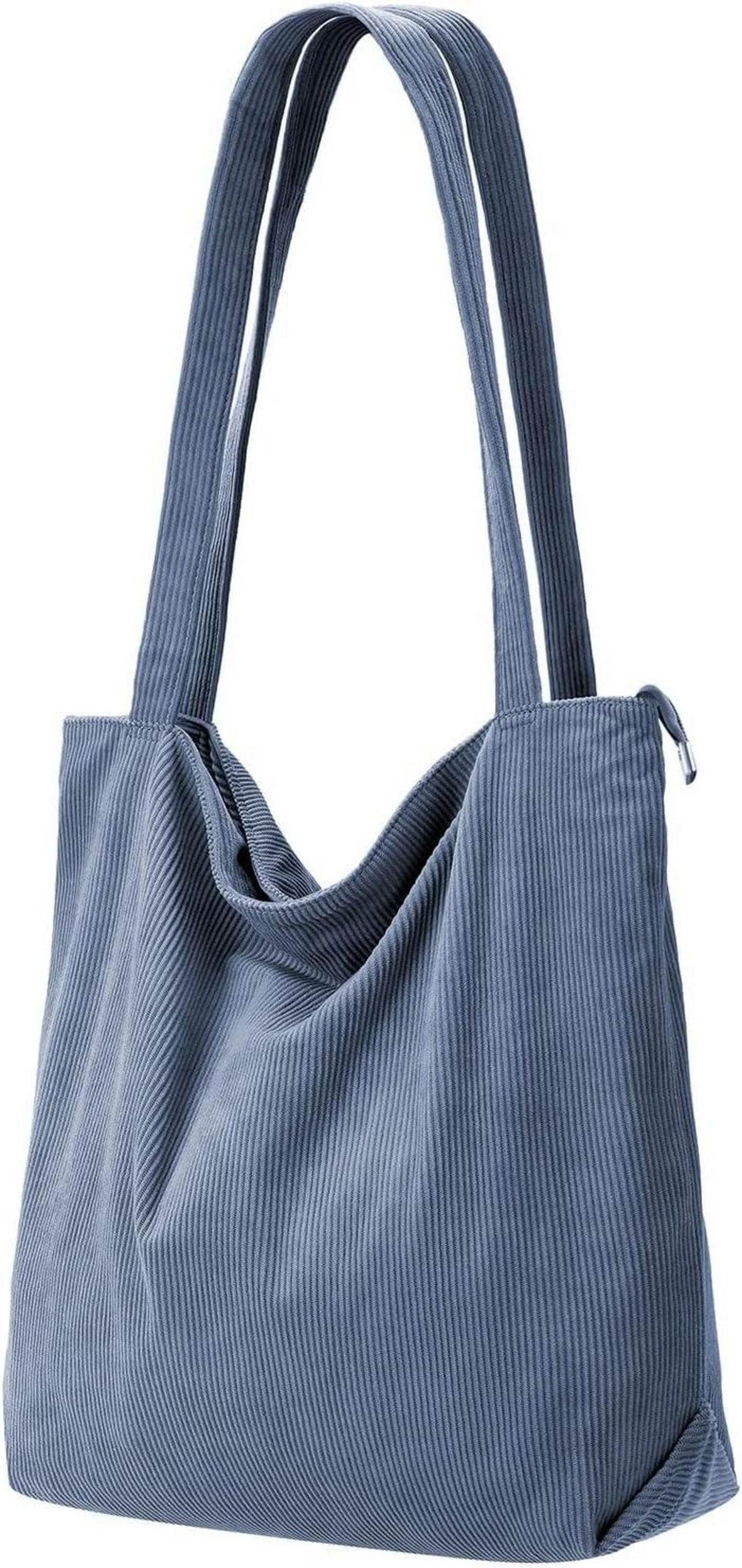 Shopper Beige Cord Uni Shopper Damen Handtasche groß Arbeitstasche mit