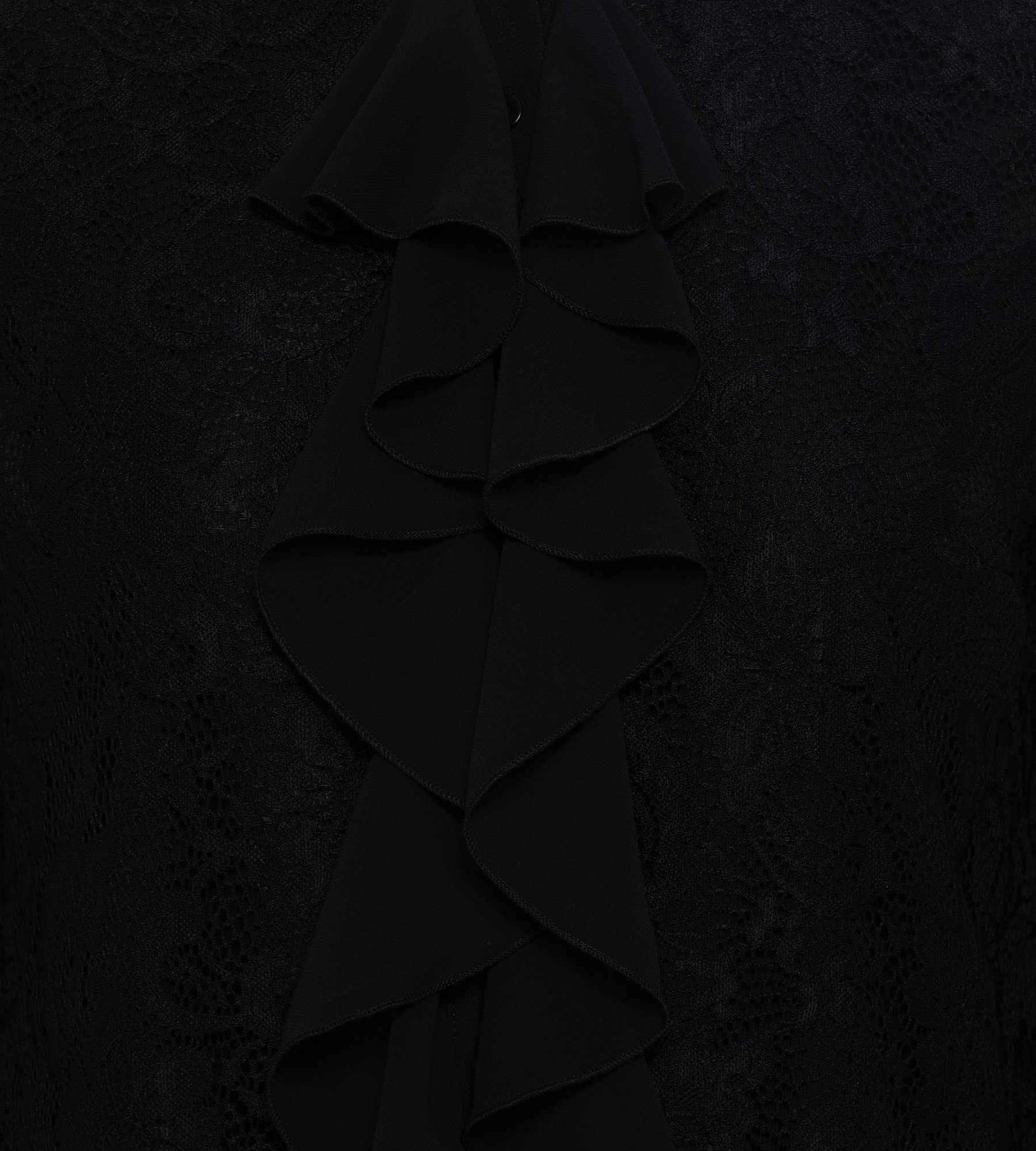 Sarah Kern Spitzenbluse Longsleeve koerpernah mit Volants