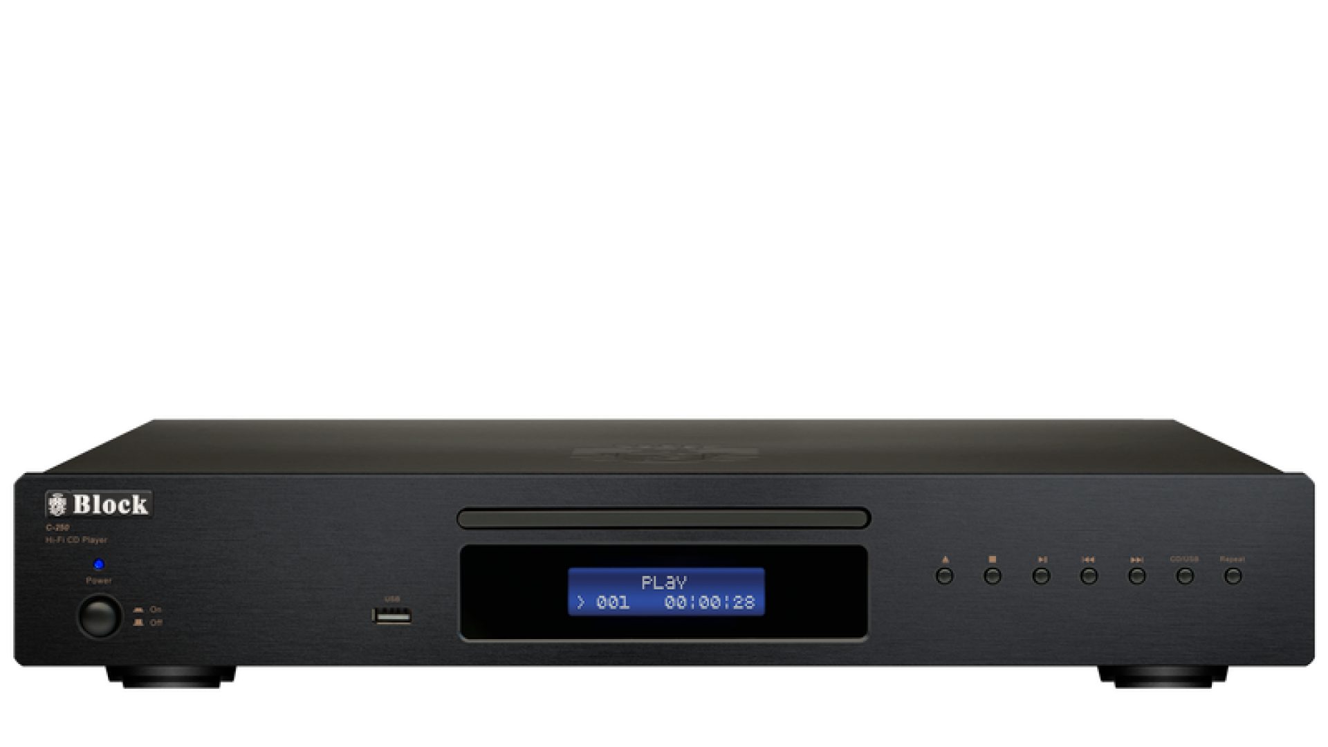 Block Block C-250 CD-Player mit USB-Anschluss im Metallgehäuse Stereo-CD Player