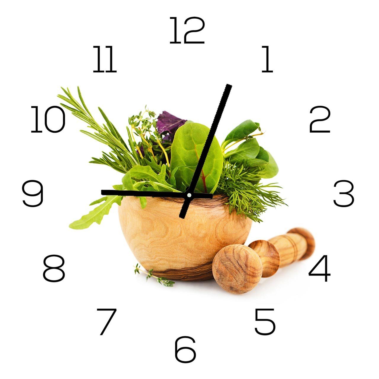 Levandeo® Wanduhr (Wanduhr aus Glas 30x30cm günstig online kaufen