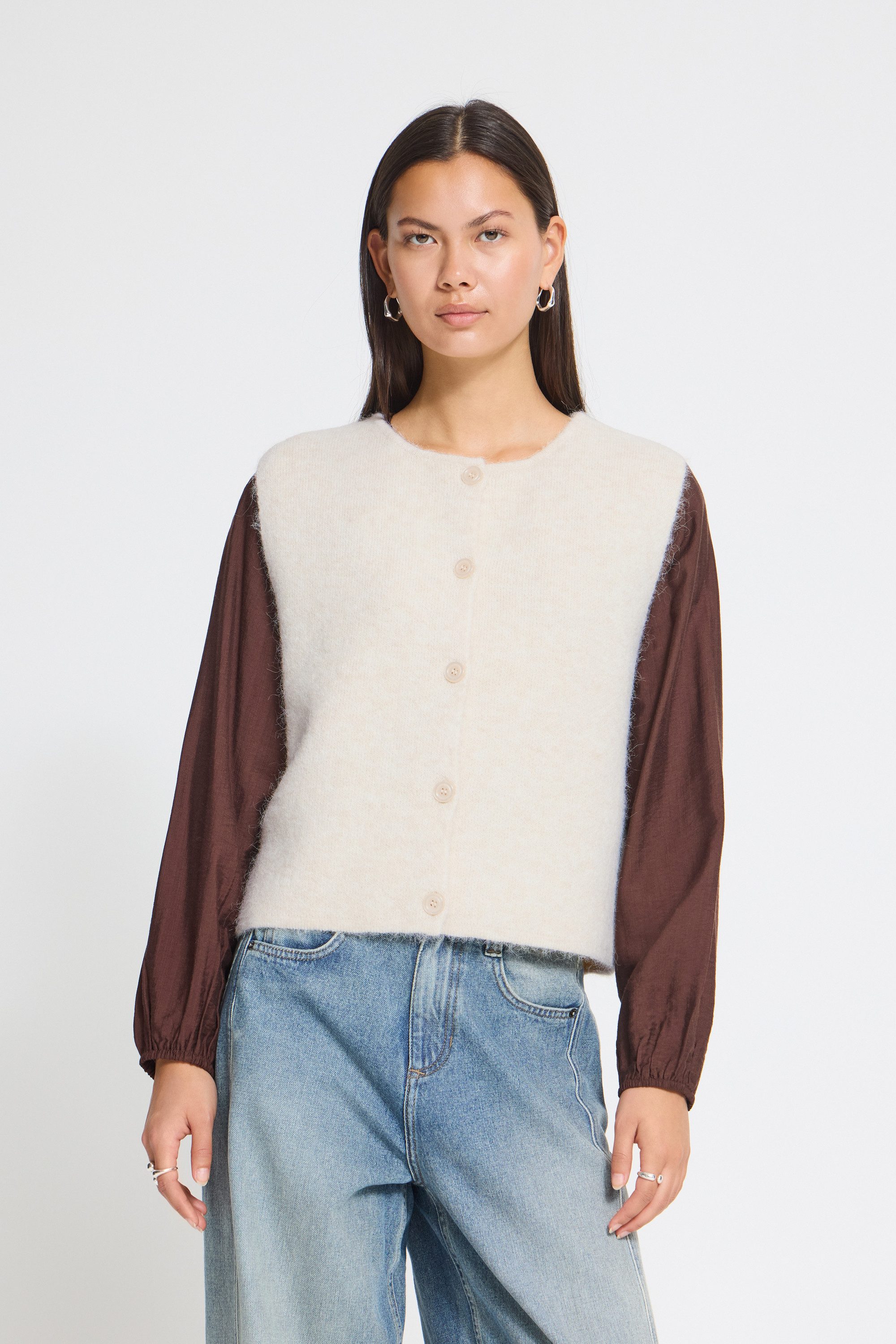 ICHI Shirtweste Strick-Weste / Pullunder IHPANORA