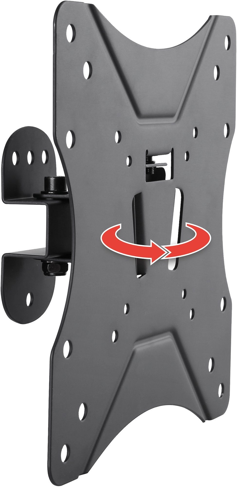 Schwaiger TV-Wandhalterung LWH14225 513, (bis 46 Zoll, neigbar, schwenkbar, bis 25kg, bis 200x200mm, integriete Wasserwaage, schwarz)