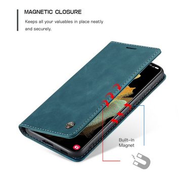 König Design Handyhülle Samsung Galaxy S21 Ultra, Schutzhülle Schutztasche Case Cover Etuis Wallet Klapptasche Bookstyle