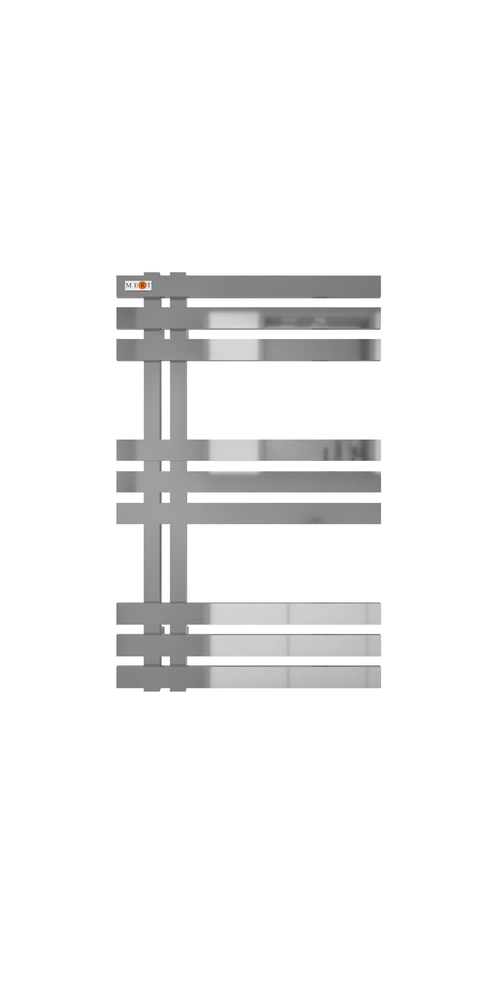 MERT Designheizkörper ELEN mit Seitenanschluss links oder rechts installierbar Chrom