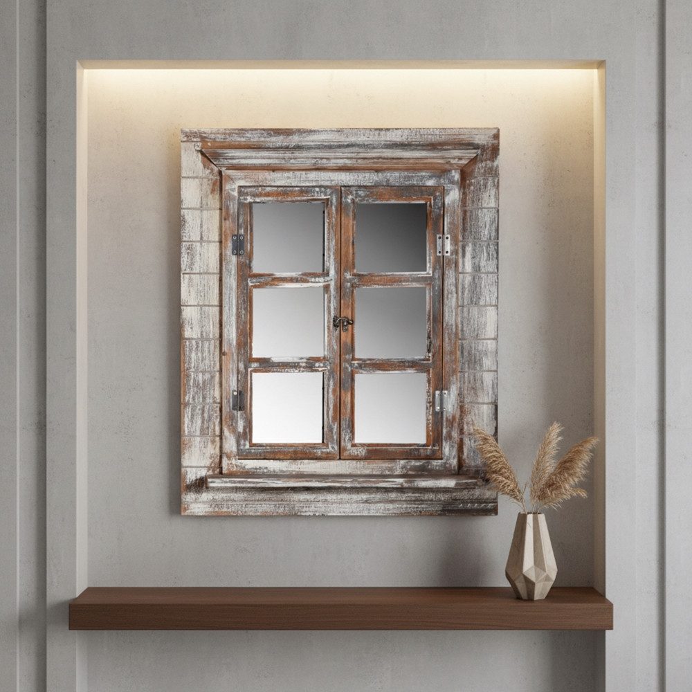 Melko Wandspiegel Dekospiegel Fensterladen Garderobenspiegel mit Bilderrahm günstig online kaufen