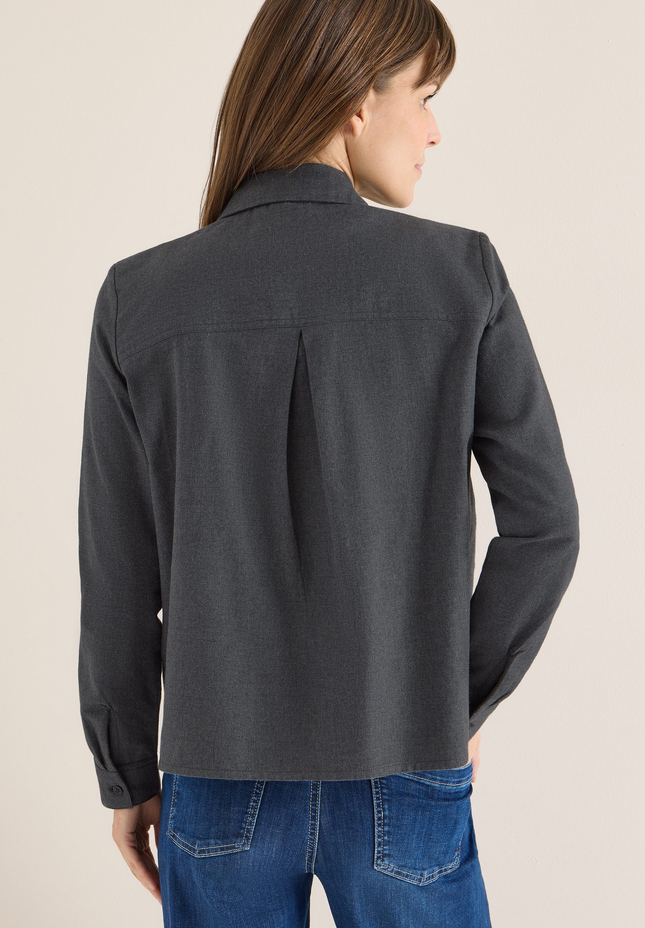 CECIL Flanellbluse mit Nieten