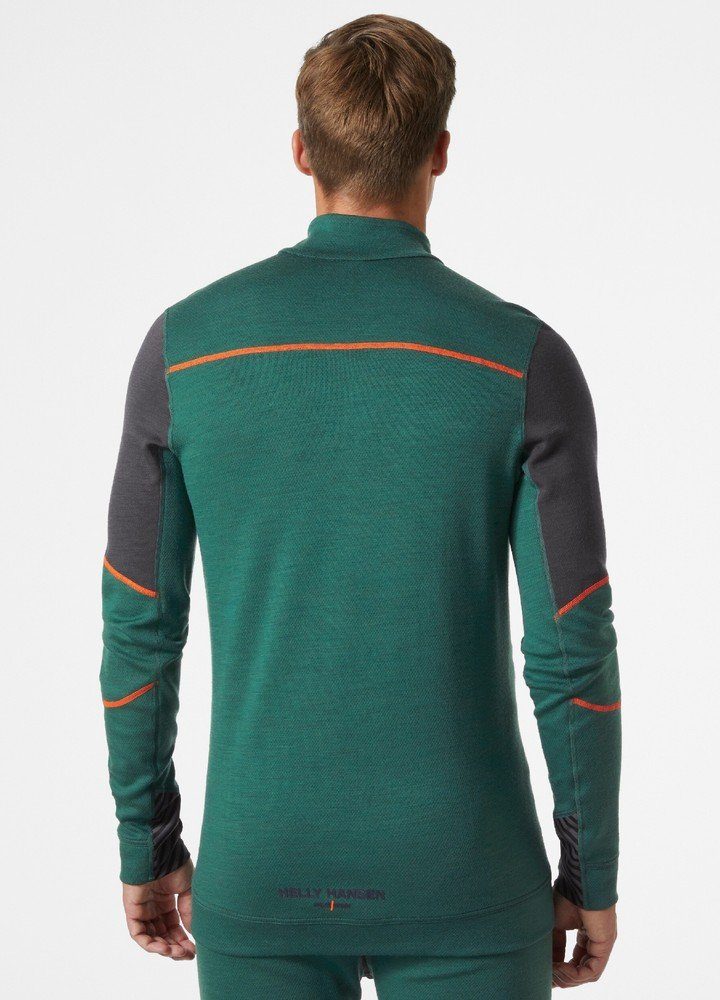 Helly Hansen Longsleeve Orange Lifa Zip Half Navy/Dark Merino