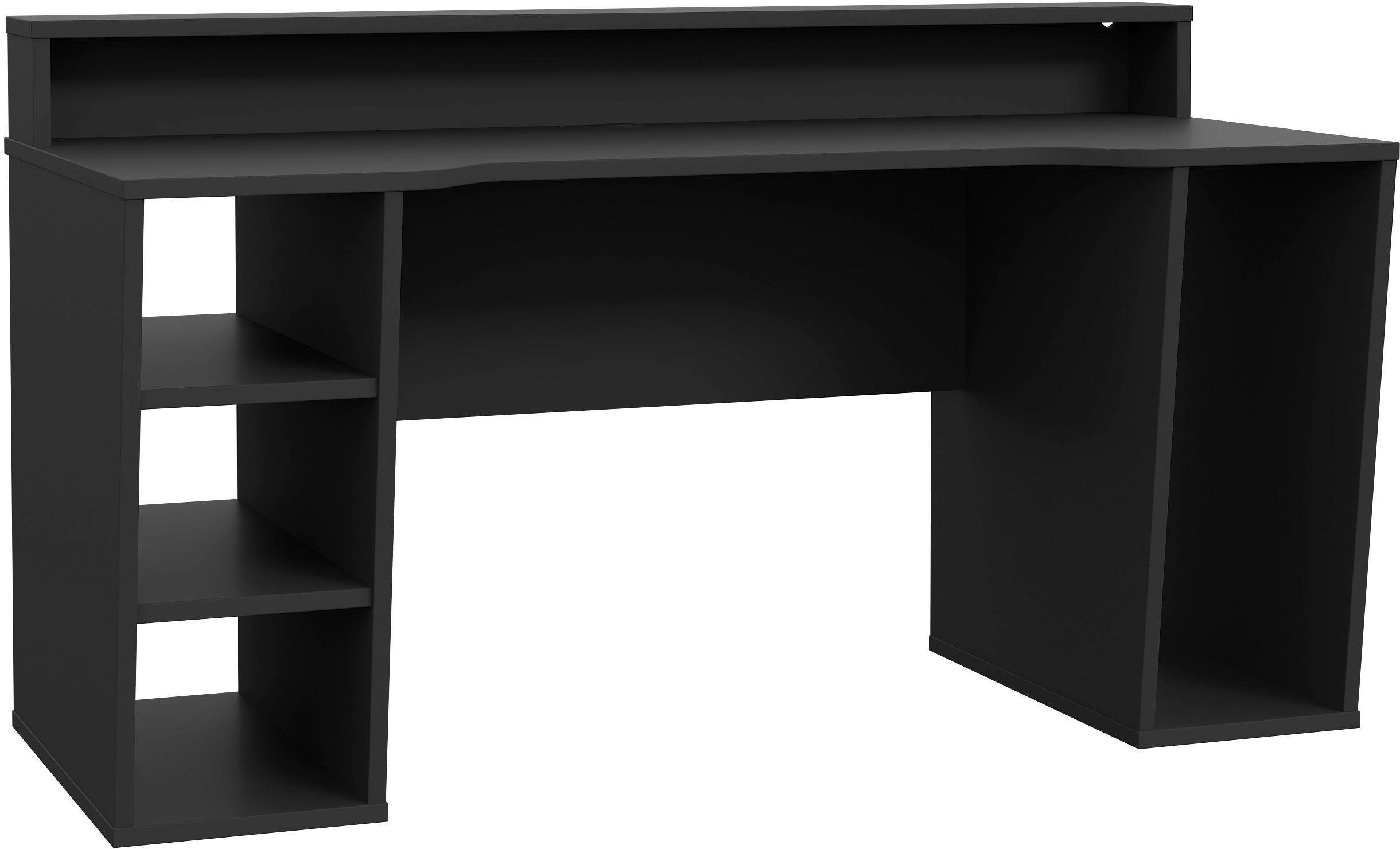 FORTE Gamingtisch schwarz Tezaur, RGB-Beleuchtung wahlweise mit
