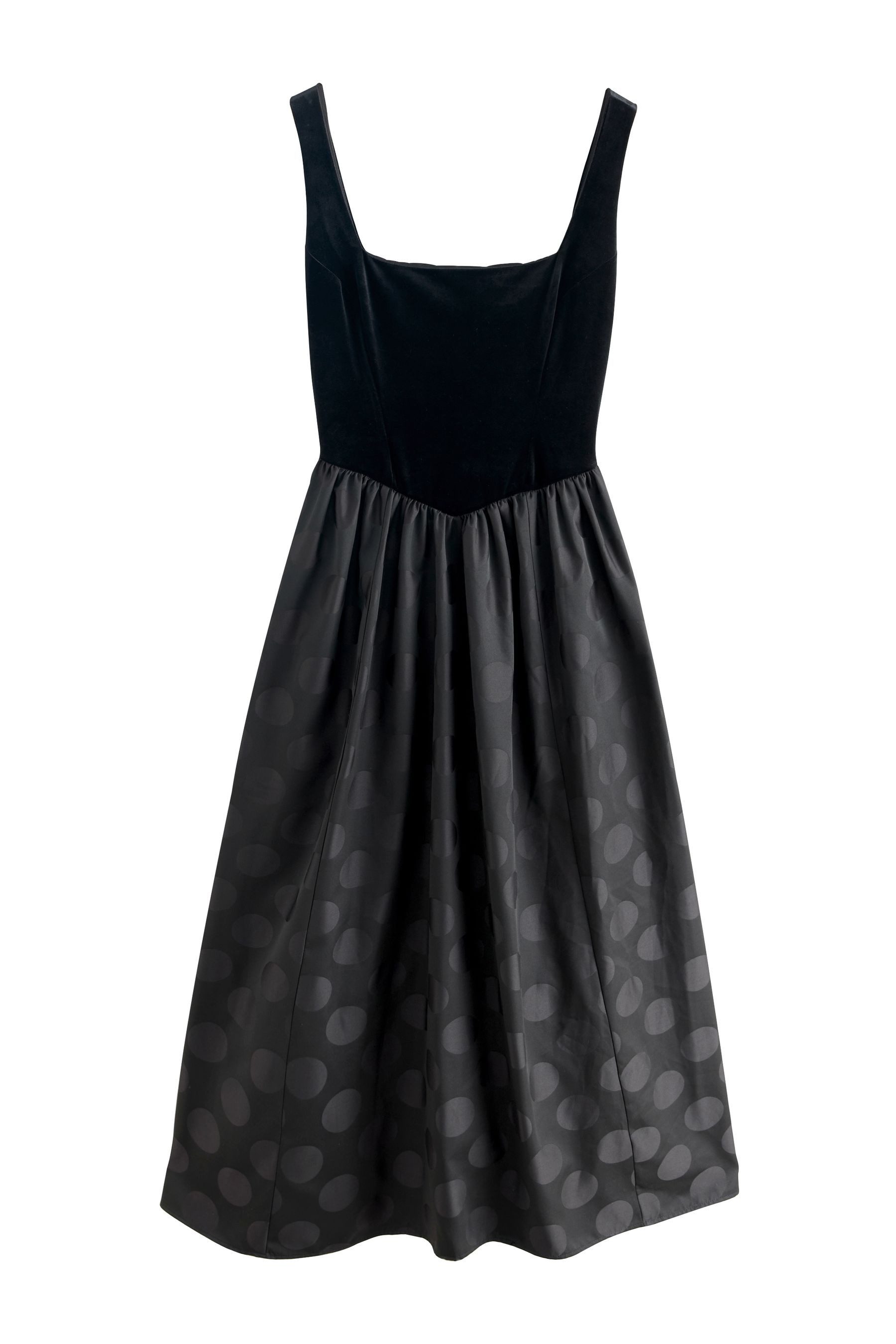 Next Samtkleid Festliches, tailliertes Jacquard-Samt-Maxikleid (1-tlg)
