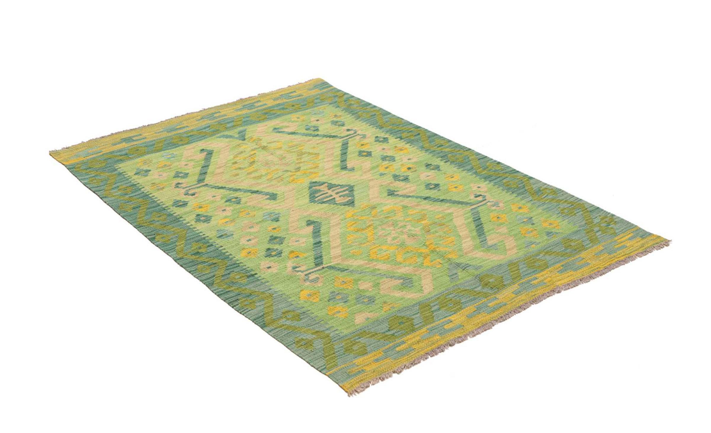 Nain Trading Orientteppich Kelim Afghan 103x150 Handgewebter Orientteppich, rechteckig, Höhe: 5 mm