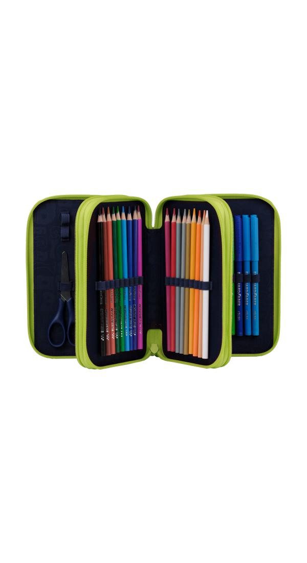ergobag Federmäppchen Maxi Mäppchen, (41-tlg), mit Stiften befüllt