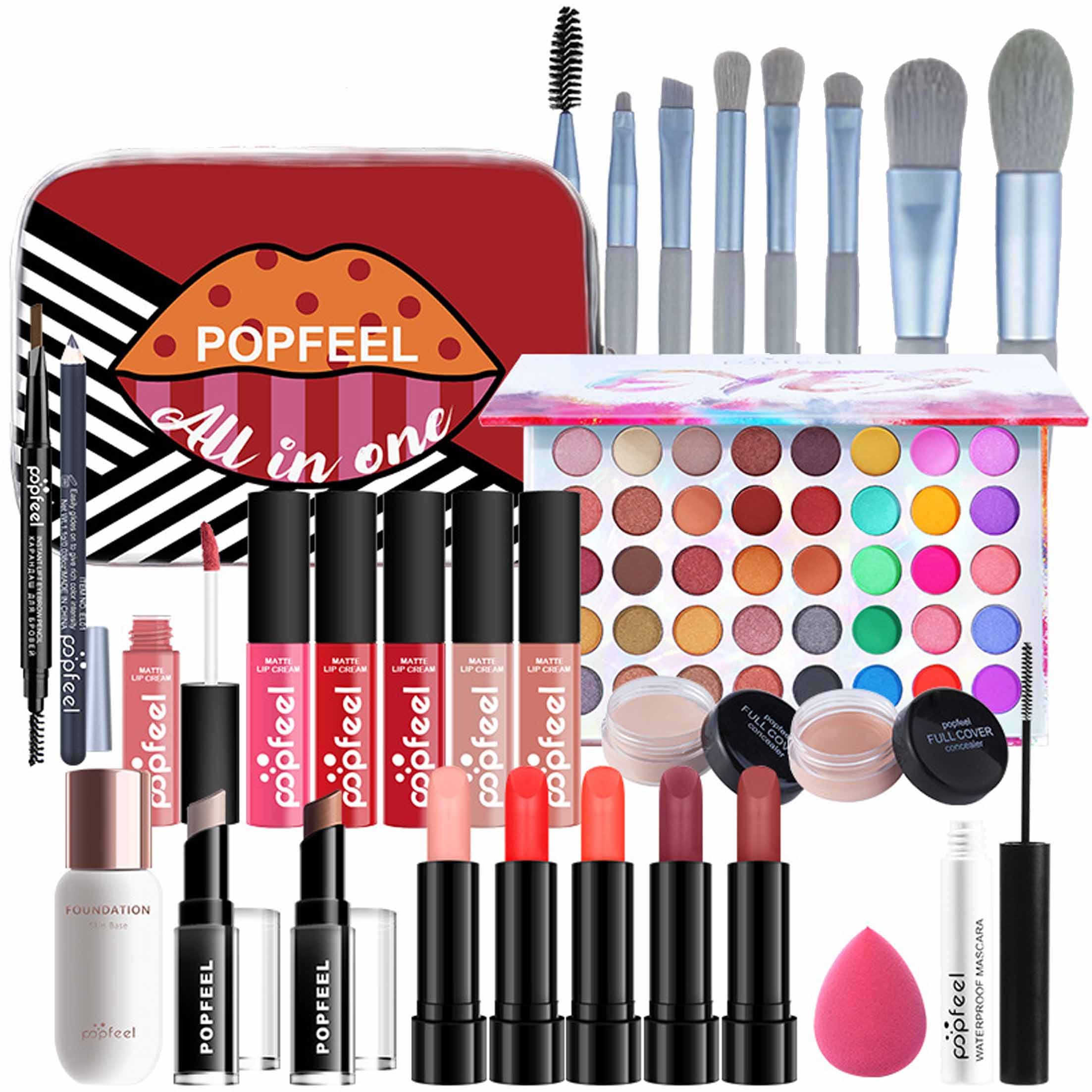 KINSI Make-up Set Mehrteiliges Make-up Set, Einsteiger Schminkset, Geschenkset für Damen, 29-tlg., leichtes Schminkset Komplettset, Must Have Set für Makeup-Trägerinnen