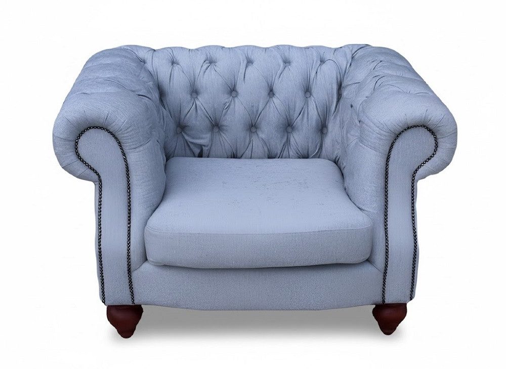 JVmoebel Chesterfield-Sessel Stoff-Sessel im Chesterfield-Stil für das Wohnzimmer (1-St., 1x Sessel), Made in Europa