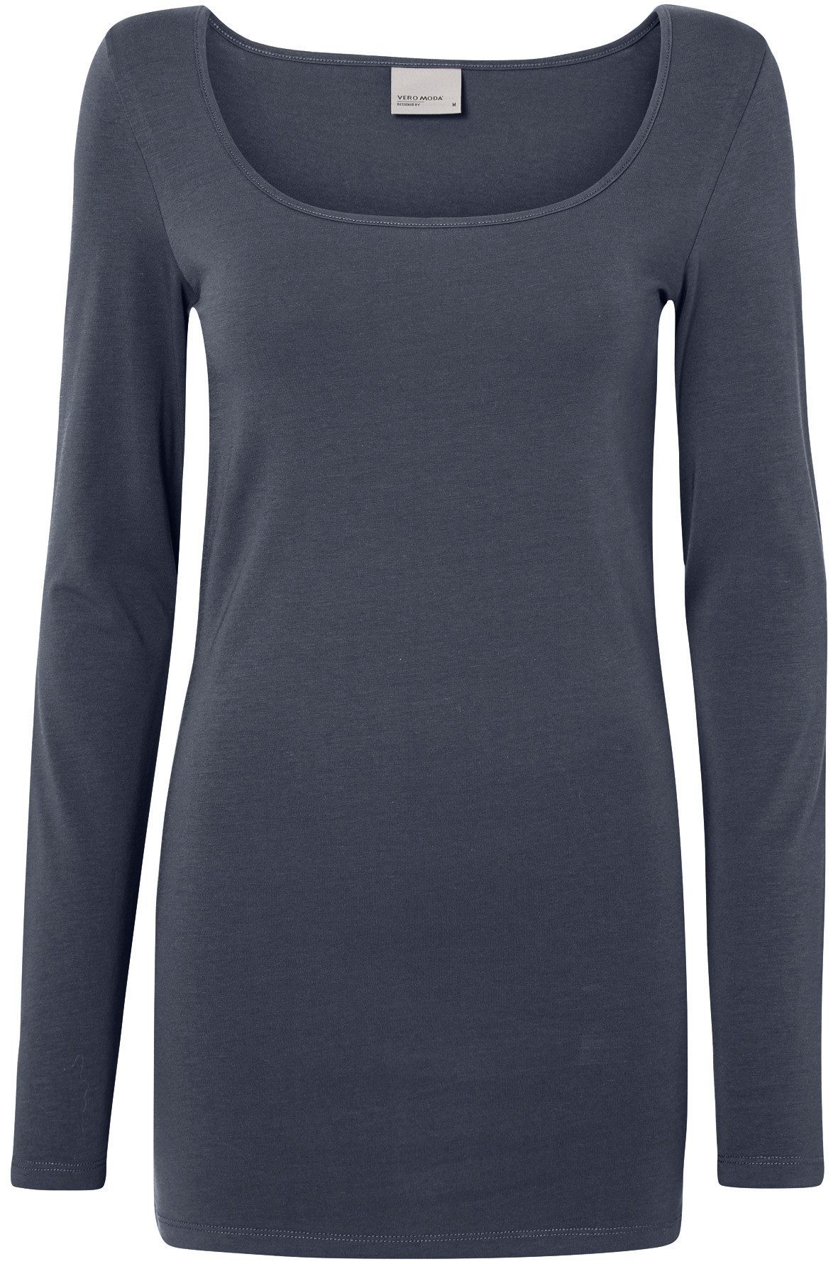 Vero Moda Langarmshirt VMMAXI MY LS SOFT LONG U-NECK NOOS Baumwollmischung, regular fit