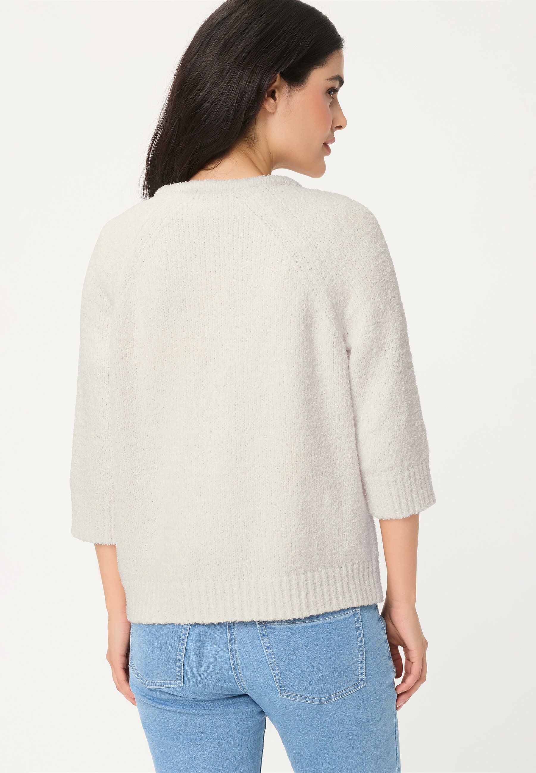 Olsen Cardigan Cardigan mit Raglanärmeln und Rundhalsausschnitt