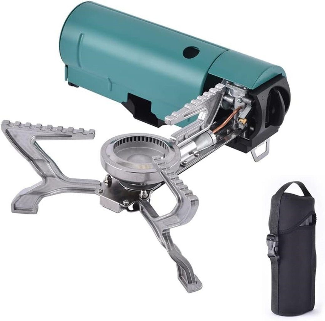 autolock Gaskocher Outdoor Gaskocher,tragbar Kassettenkocher Campingkocher,Magnetisches, Saugventil,Rutschfestes Design,mit Aufbewahrungskoffer für 10–26Cm