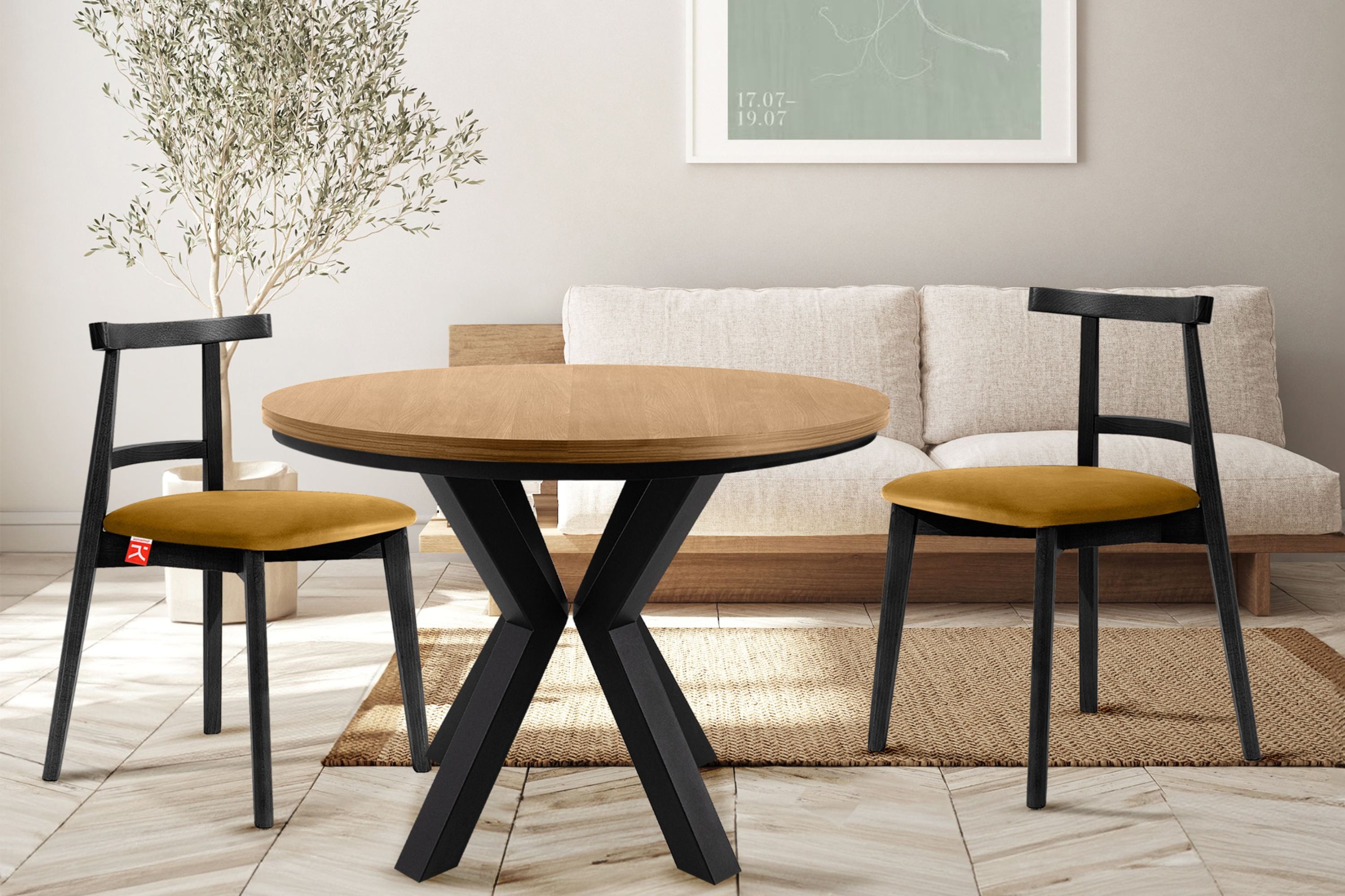 KONSIMO® Esstisch ROSTEL Ausziehbar Rund Tisch, günstig online kaufen