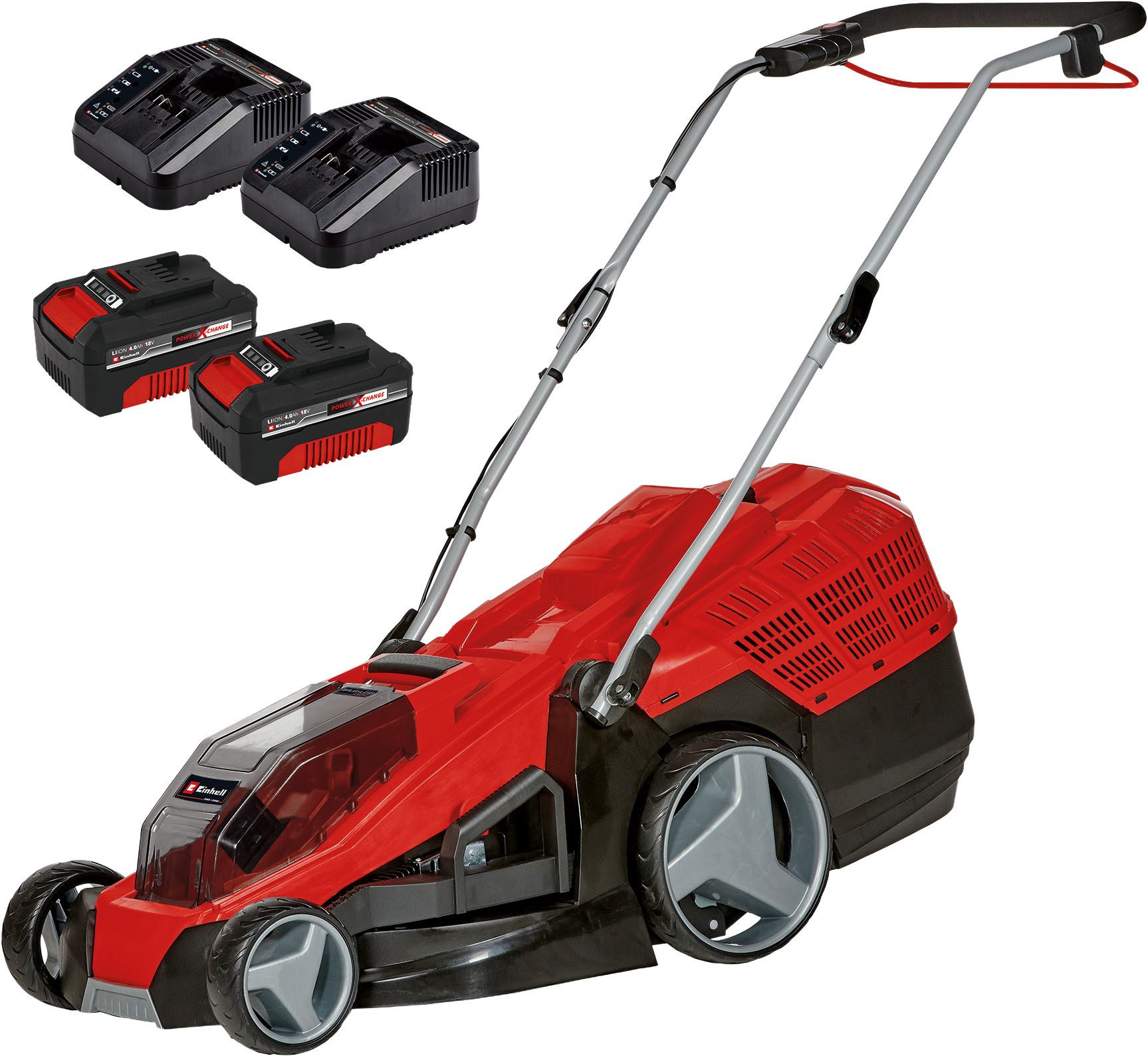 Einhell Akkurasenmäher GE-CM 36/43 Li M (2x4,0Ah), 43 cm Schnittbreite, 2x4,0Ah