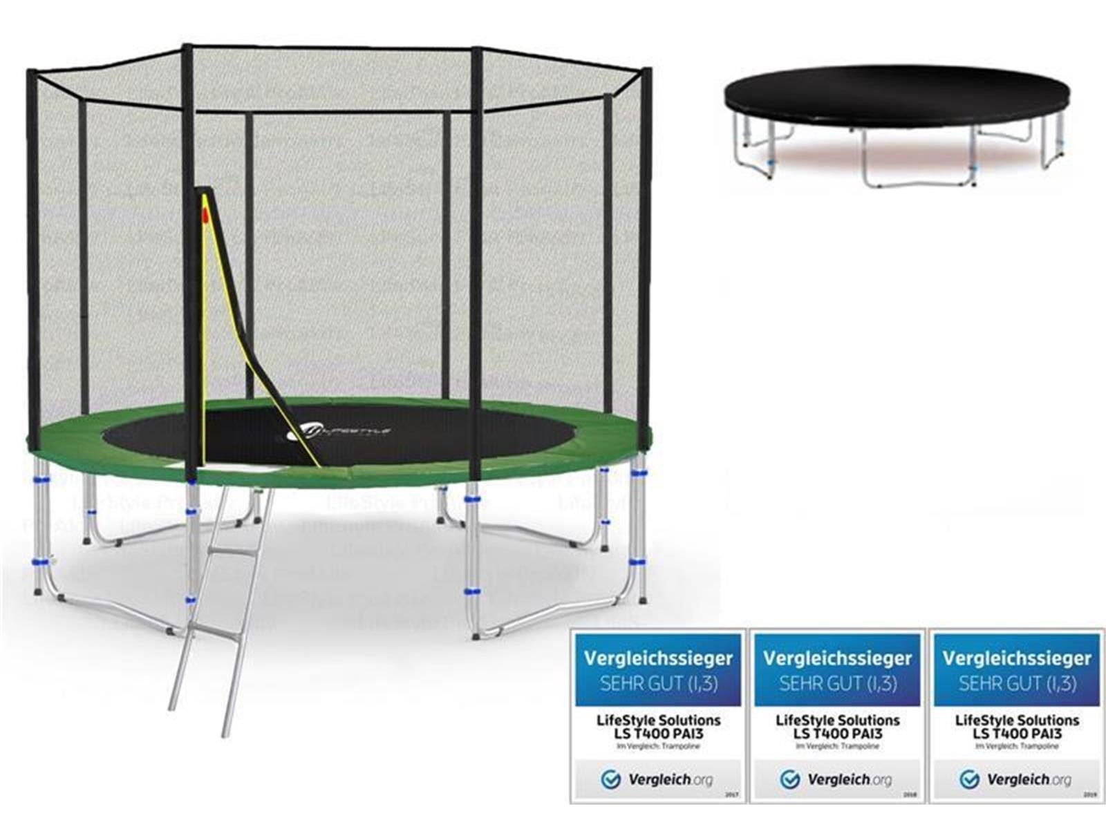 Glaszentrum Hagen Gartentrampolin LS-T305-PA10 (GW) LifeStyle ProAktiv Garten- Trampolin 305cm - 10ft