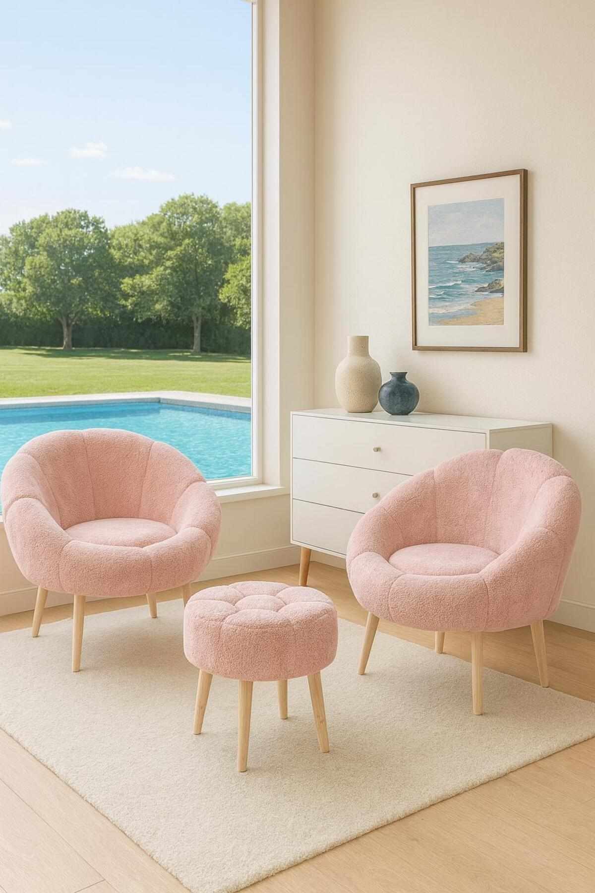 Skye Decor Sofa Lida Ohrensessel Set, 3 Teile, 3-teiliges Set
