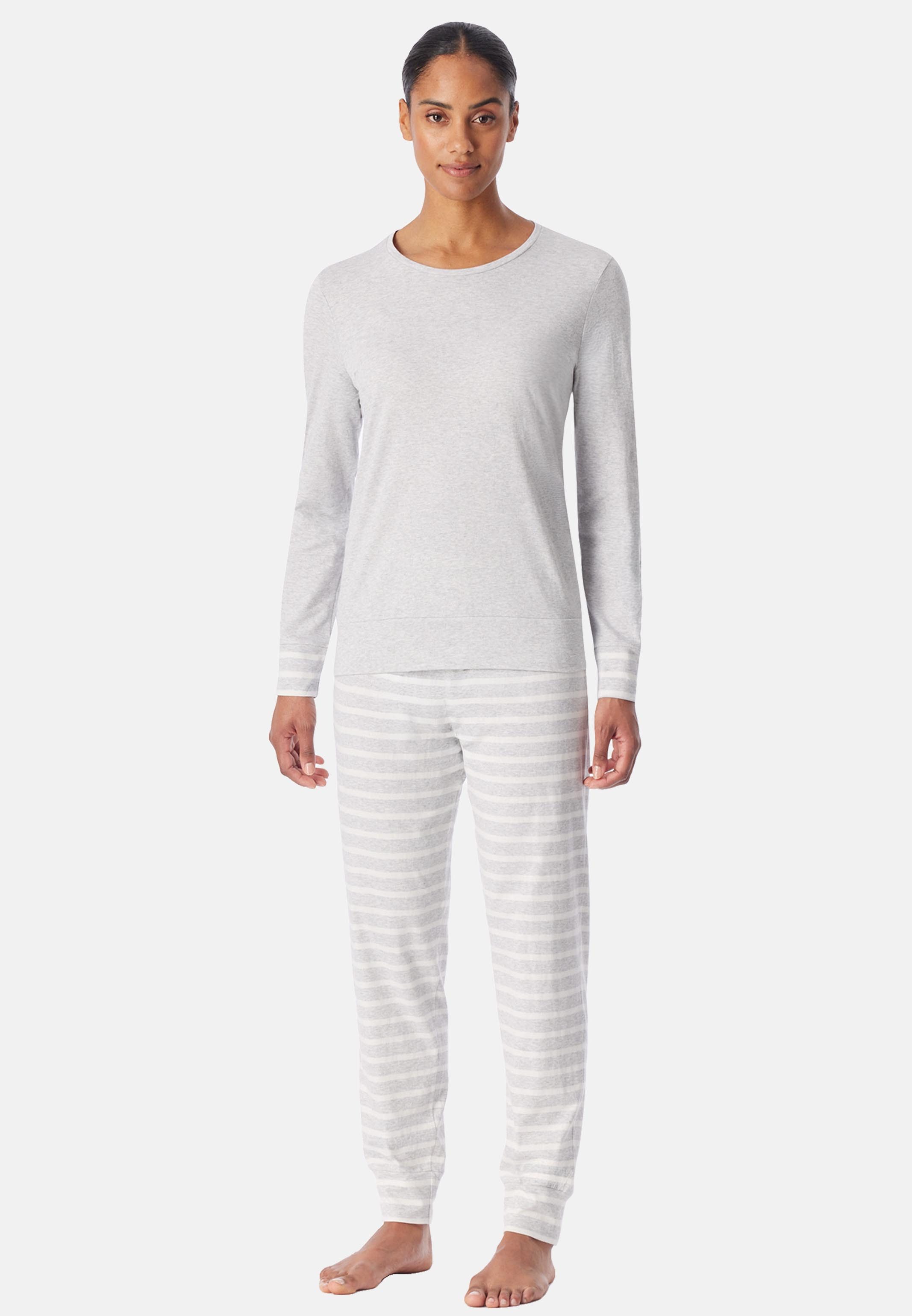Schiesser Pyjama Casual Essentials (Set, 2 tlg) Schlafanzug - Baumwolle - Atmungsaktiv