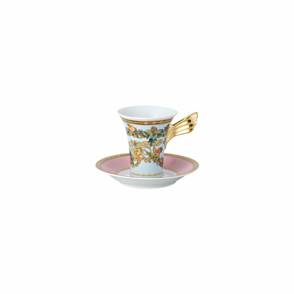 Rosenthal meets Versace Espressotasse Le jardin de Versace, Porzellan, mit Untertasse
