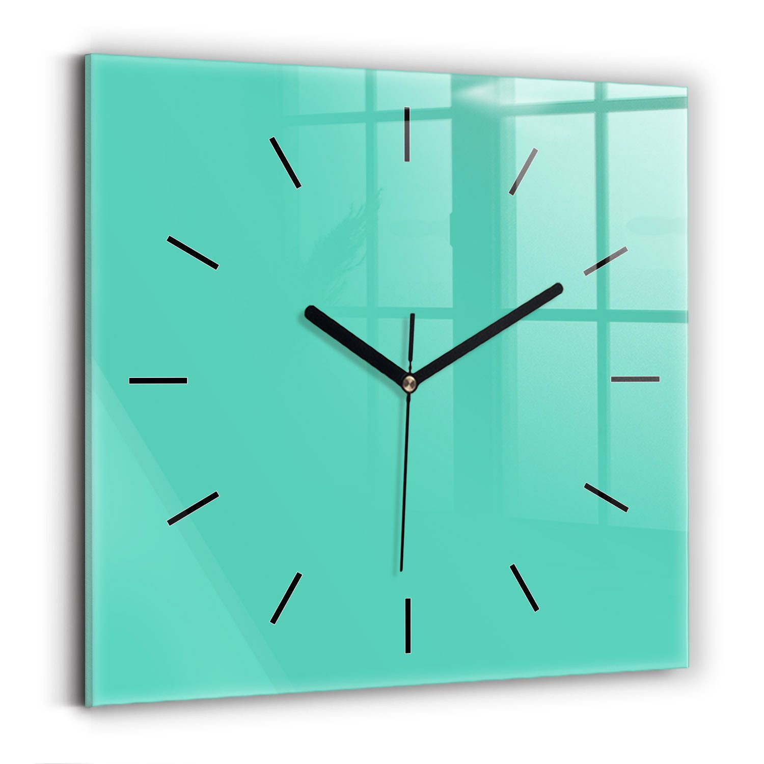 Tulup Wanduhr Glasuhr Modernistische Glaswanduhr 30x30cm günstig online kaufen