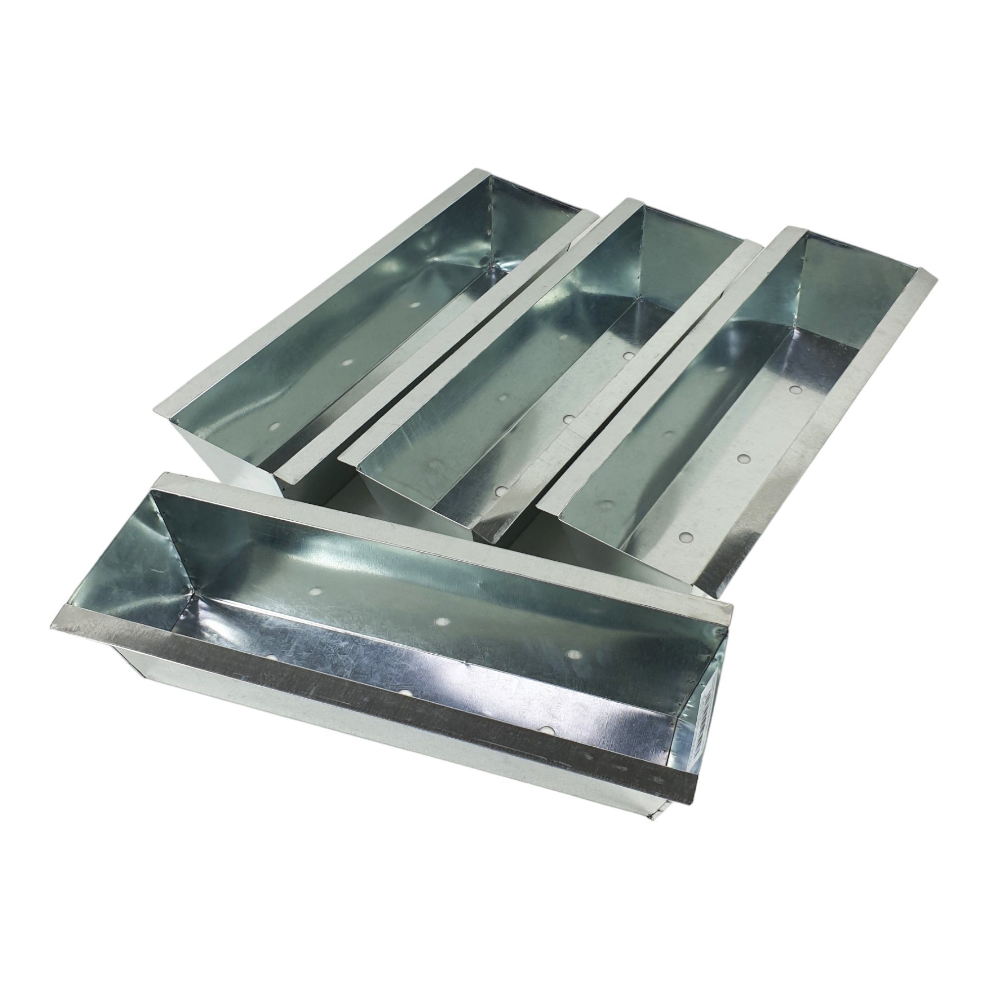 sesua Blumenkasten Zink Pflanzkasten f. Europalette Metall verzinkt 39x13x9cm Blumentopf (4 St)