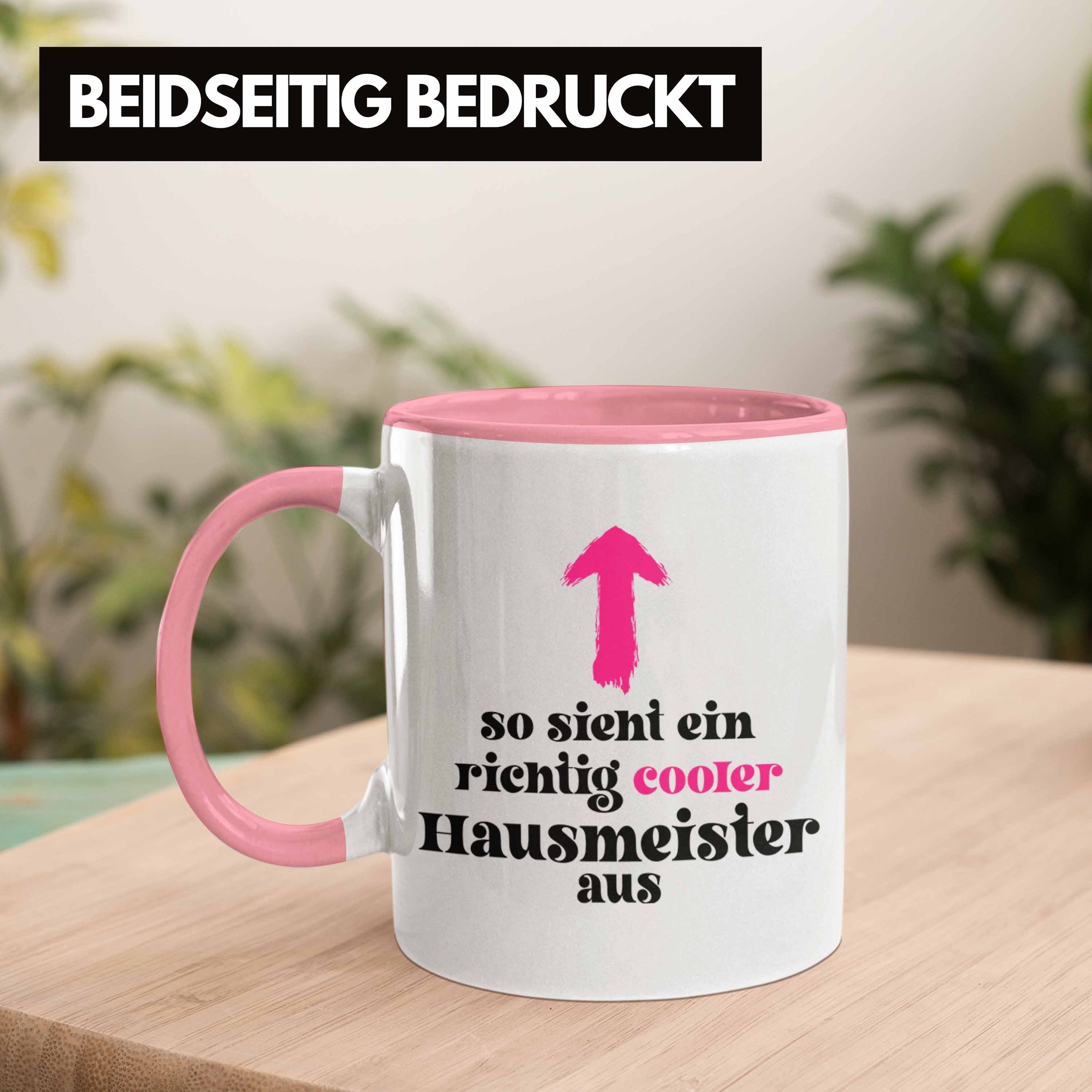 Trendation Tasse - Rosa Haustechniker Lustig Hausmeister Lustiges Tasse Geschenke Spruch Trendation