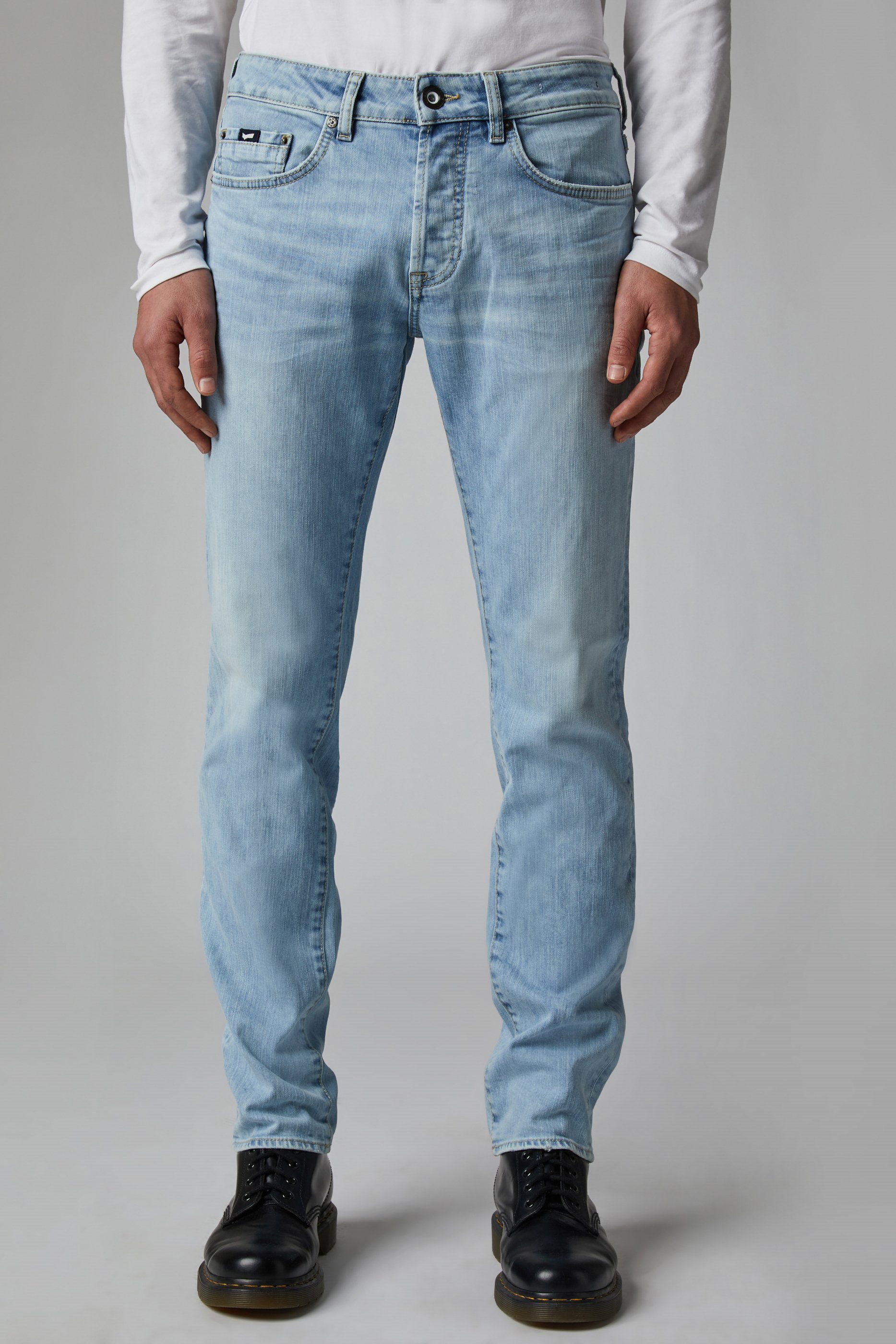 GAS Slim-fit-Jeans ANDERS mit Super-Bleached-Waschung super bleach wash