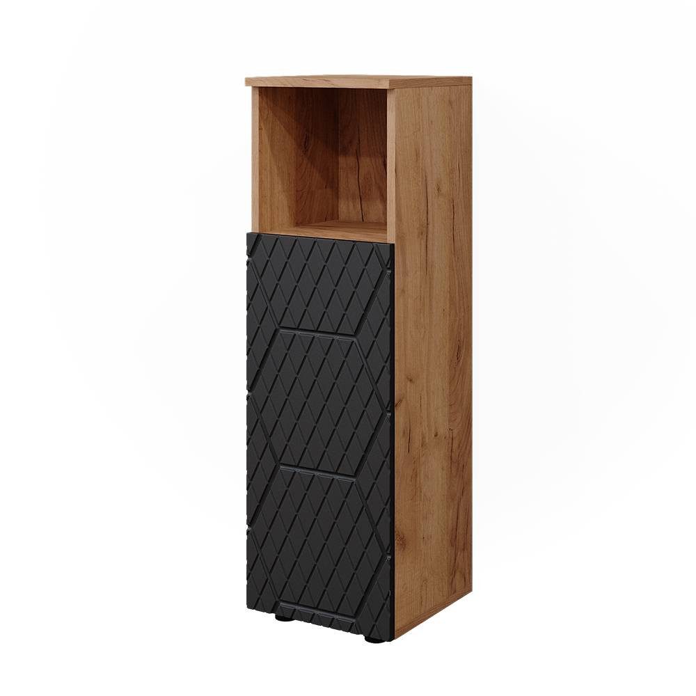 Vicco Midischrank Irma, Anthrazit mit Wabenstruktur/Anthrazit, 30 x 95 cm (1-St)